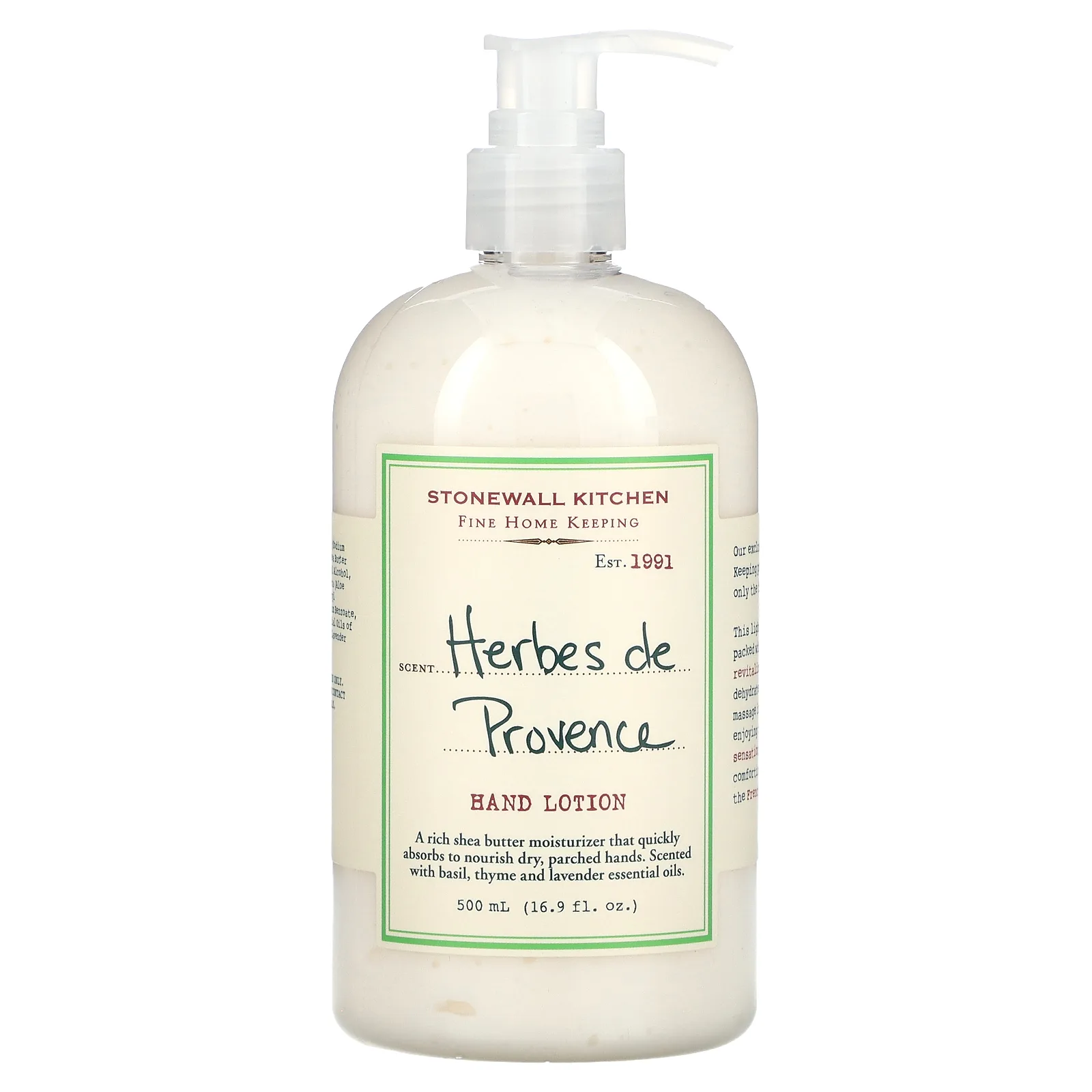 Stonewall Kitchen, лосьон для рук, с прованскими травами, 500 мл (16,9 жидк. унции)