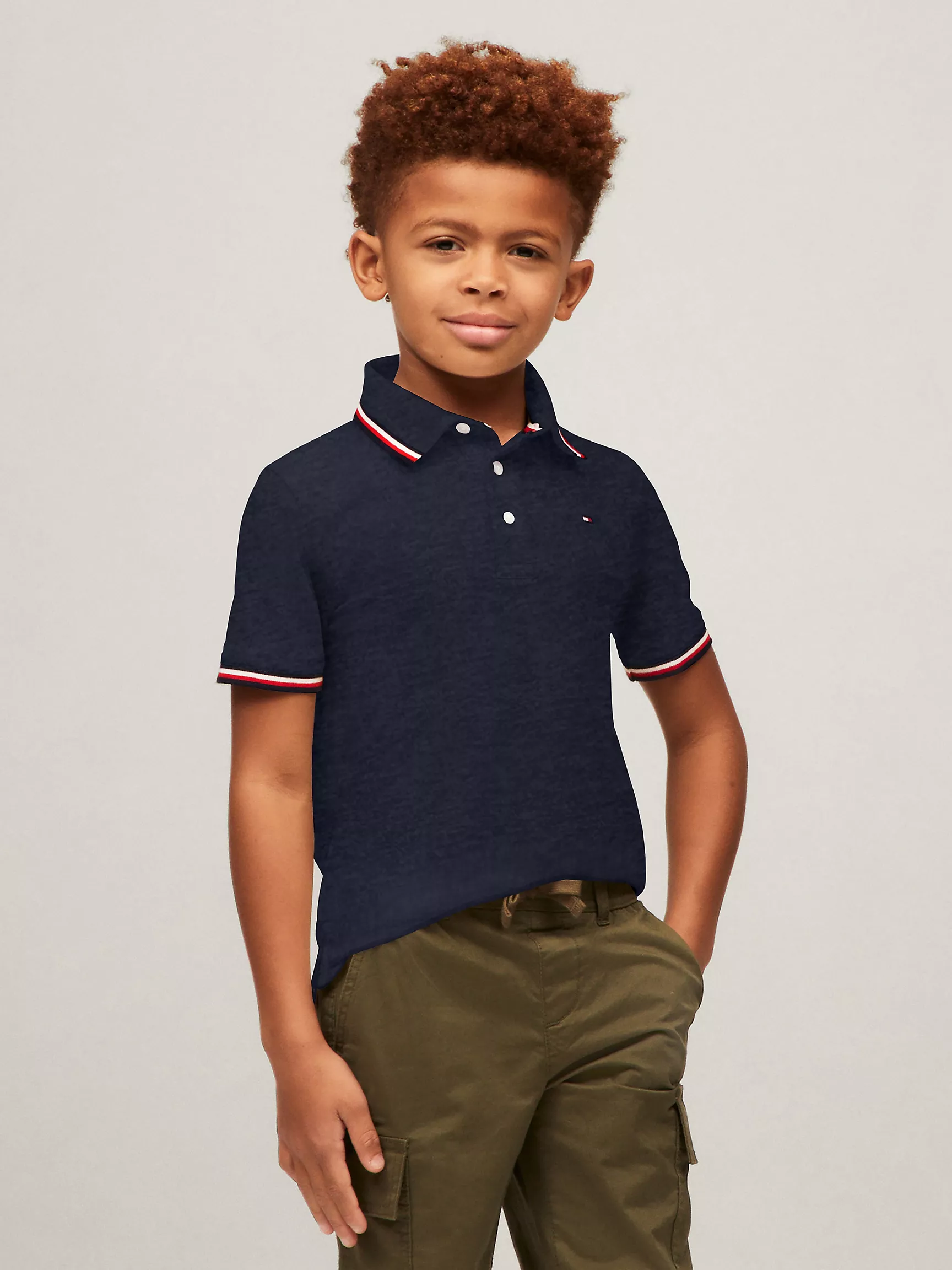 Рубашка-поло для мальчиков Tommy Hilfiger, Детское поло с коротким рукавом и влагоотводящей технологией Tommy