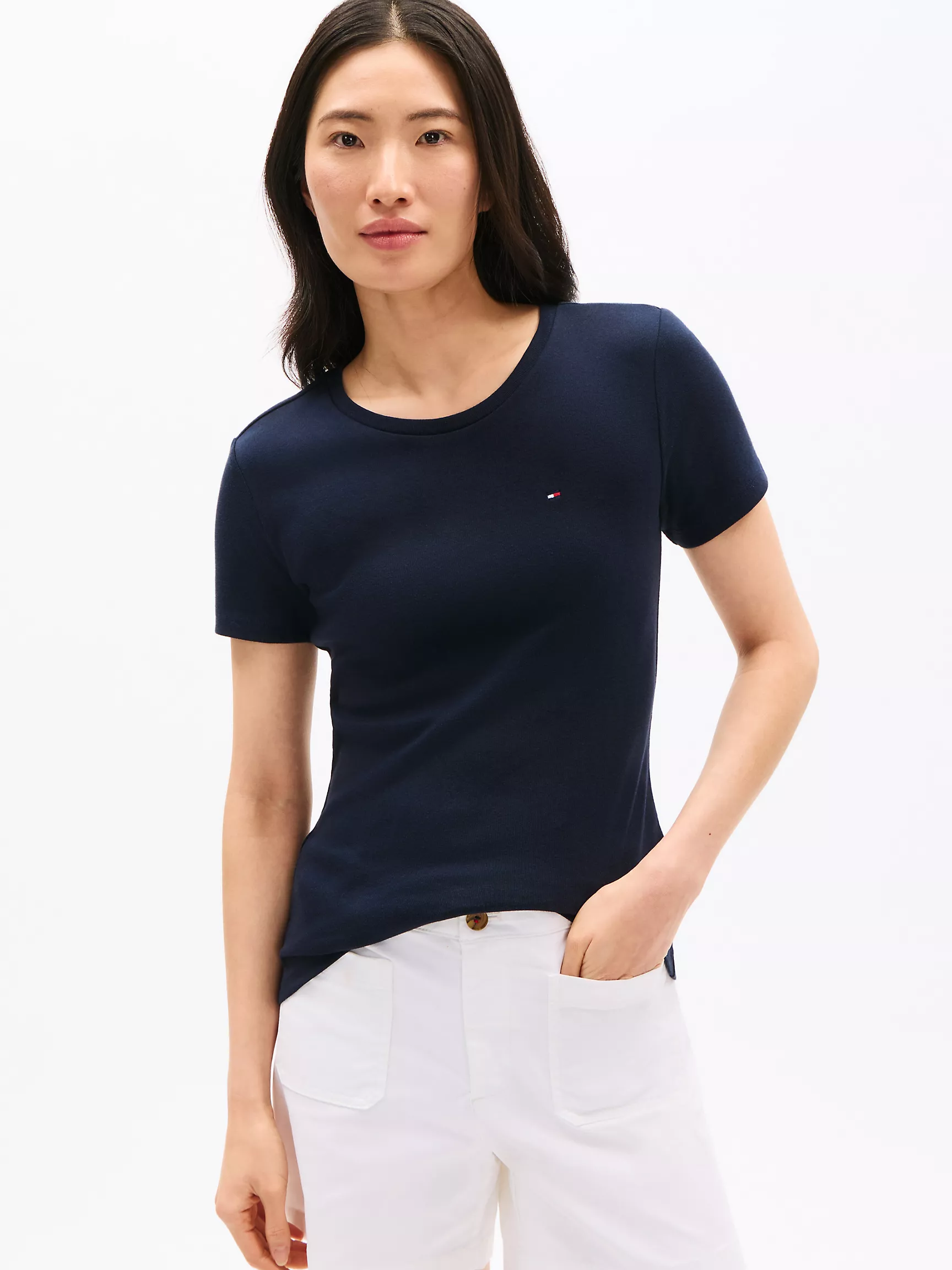 Женская футболка Tommy Hilfiger, Любимая футболка с круглым вырезом