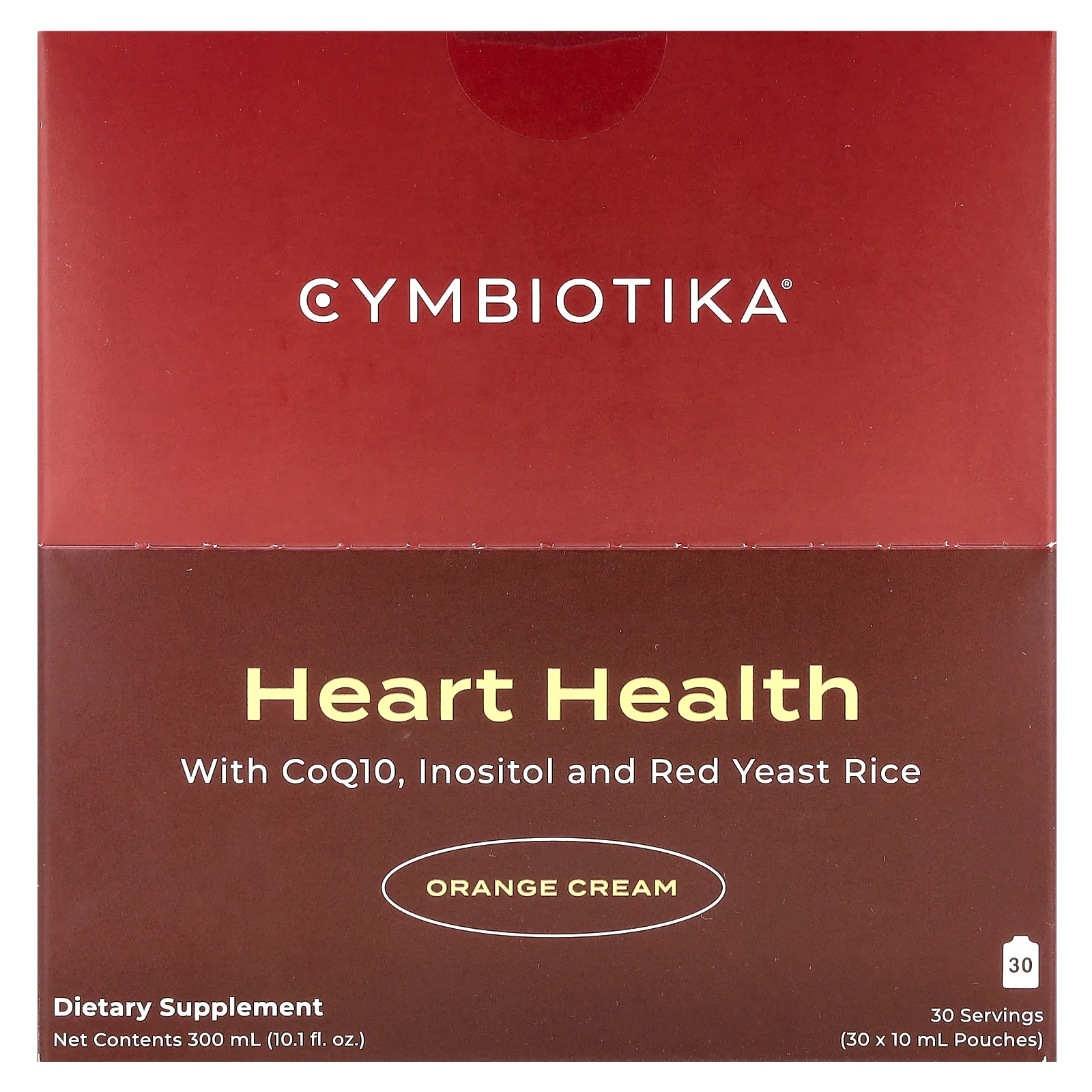Cymbiotika, Heart Health, апельсиновый крем, 30 пакетиков по 10 мл (0,3 жидк. Унции)