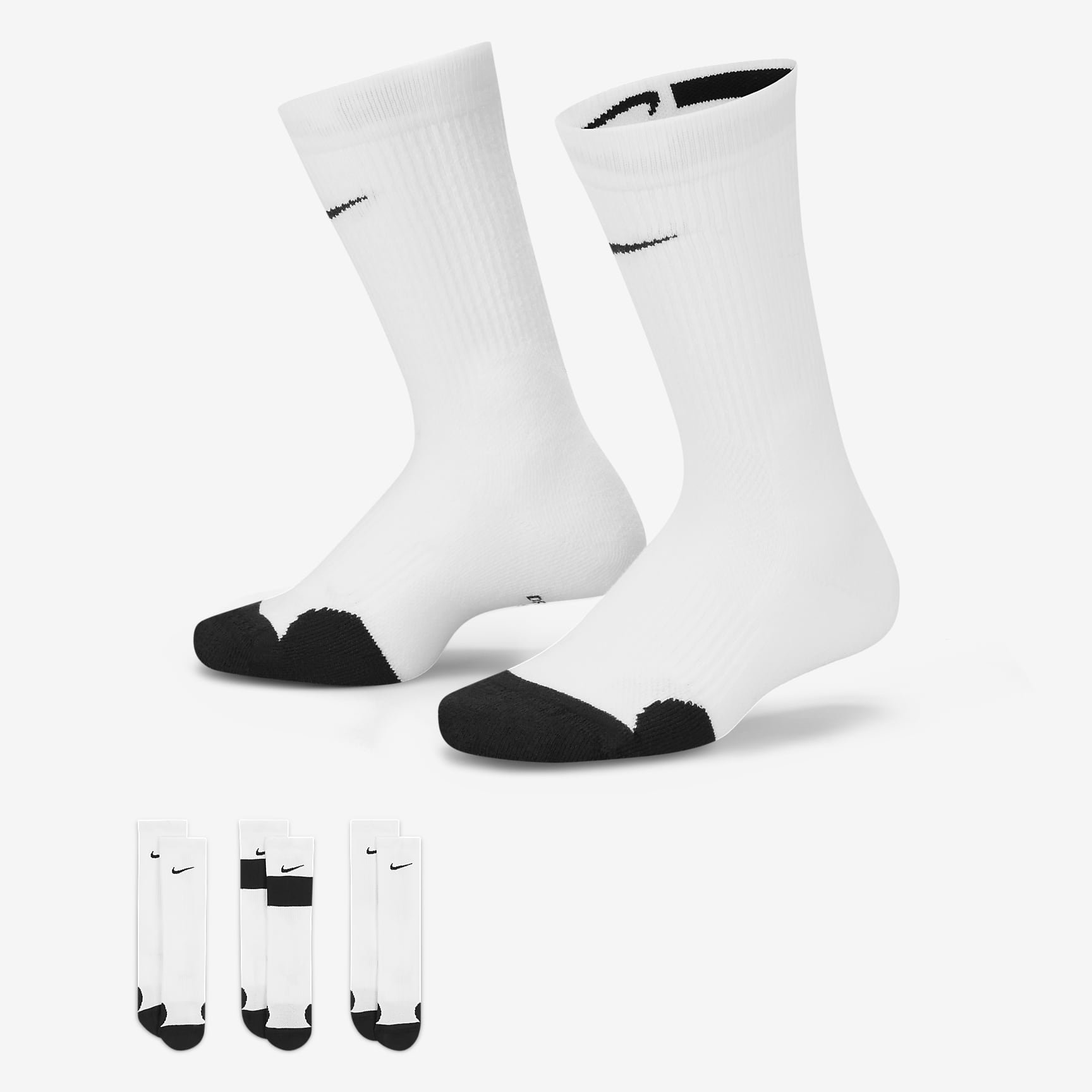 Nike Elite Kids' Basketball Crew Socks (3 Pairs)
