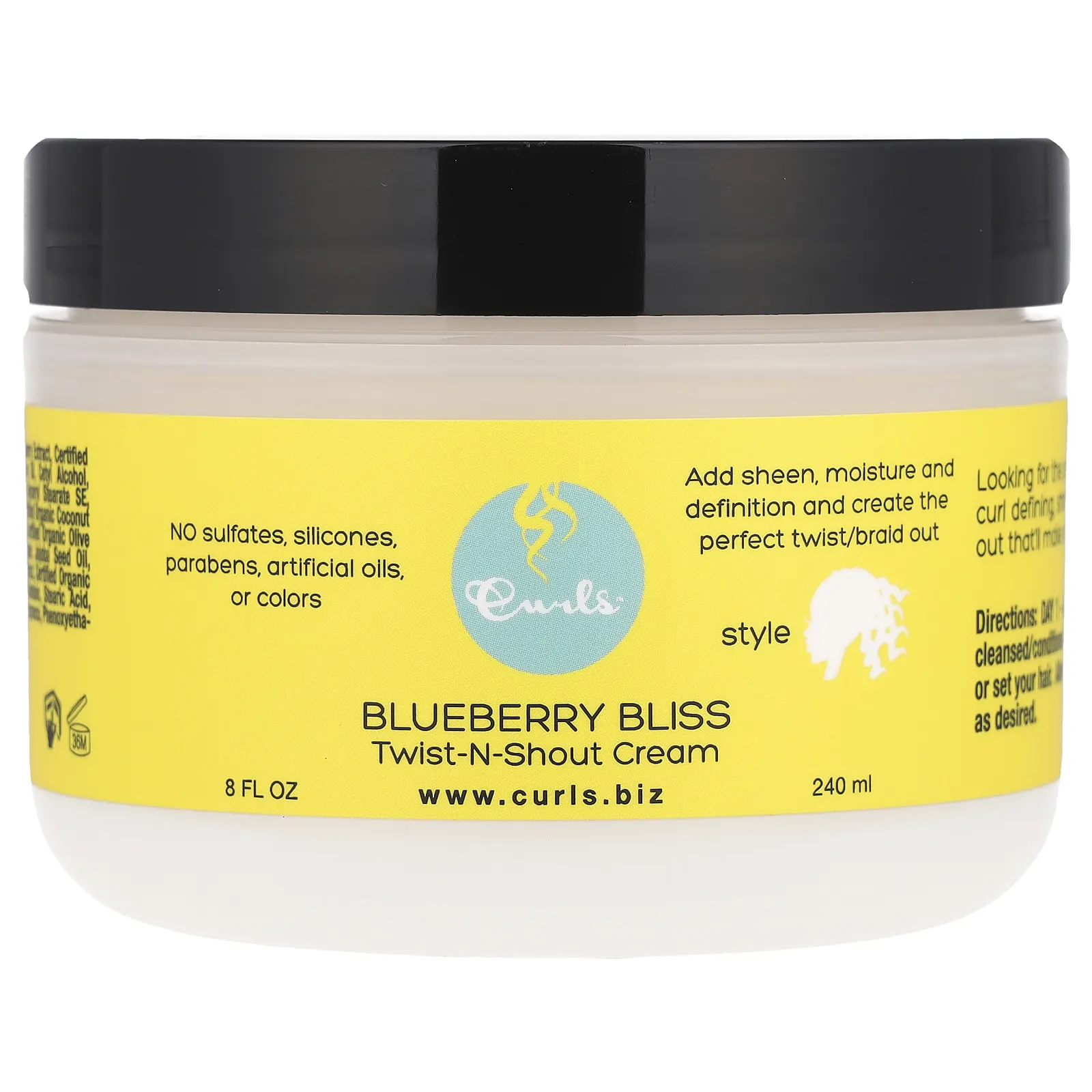 Curls, Blueberry Bliss, крем Twist-N-Shout, 240 мл (8 жидк. Унций)