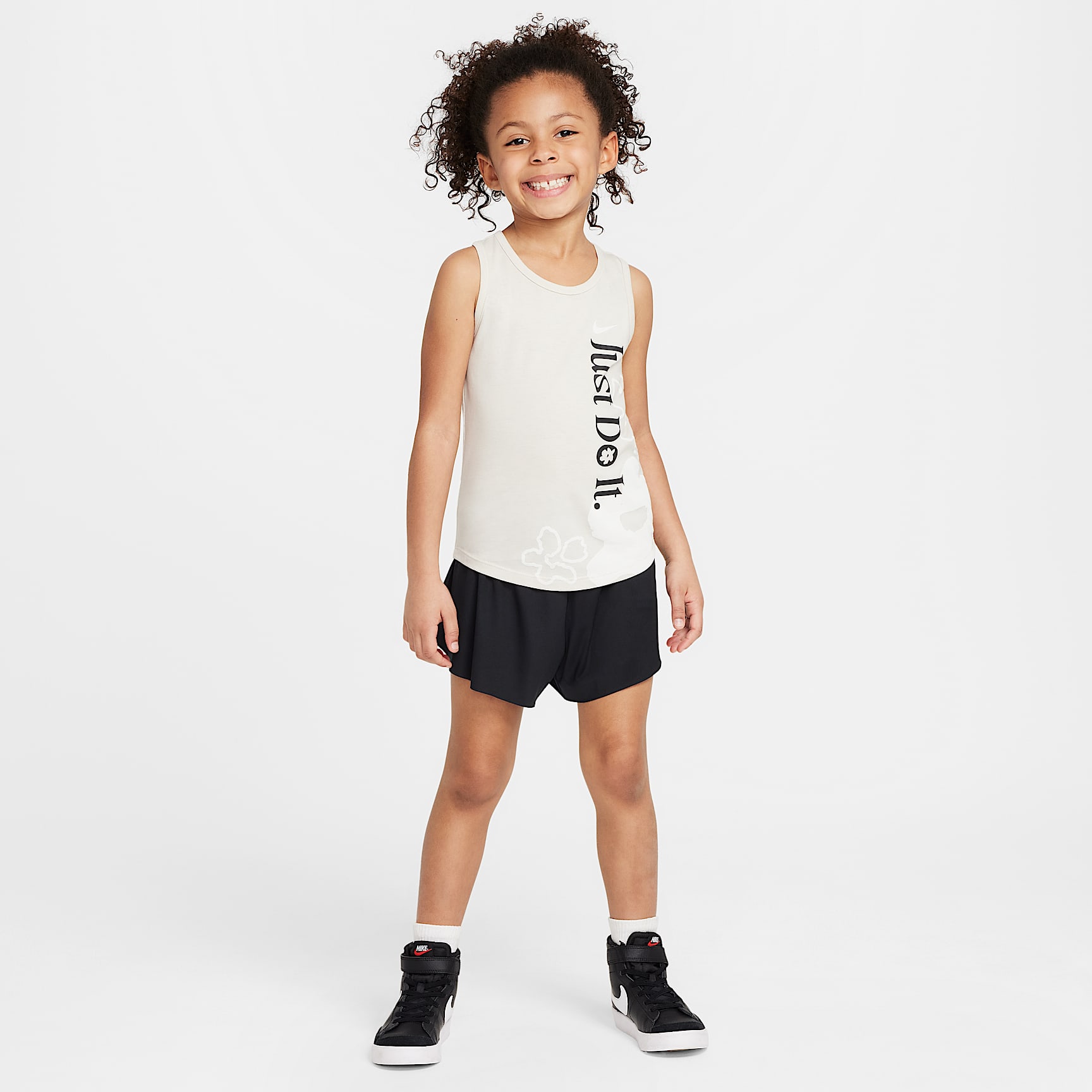 Nike Dri-FIT Little Kids' Wild Flower 2-Piece Tank and Mesh Shorts Set