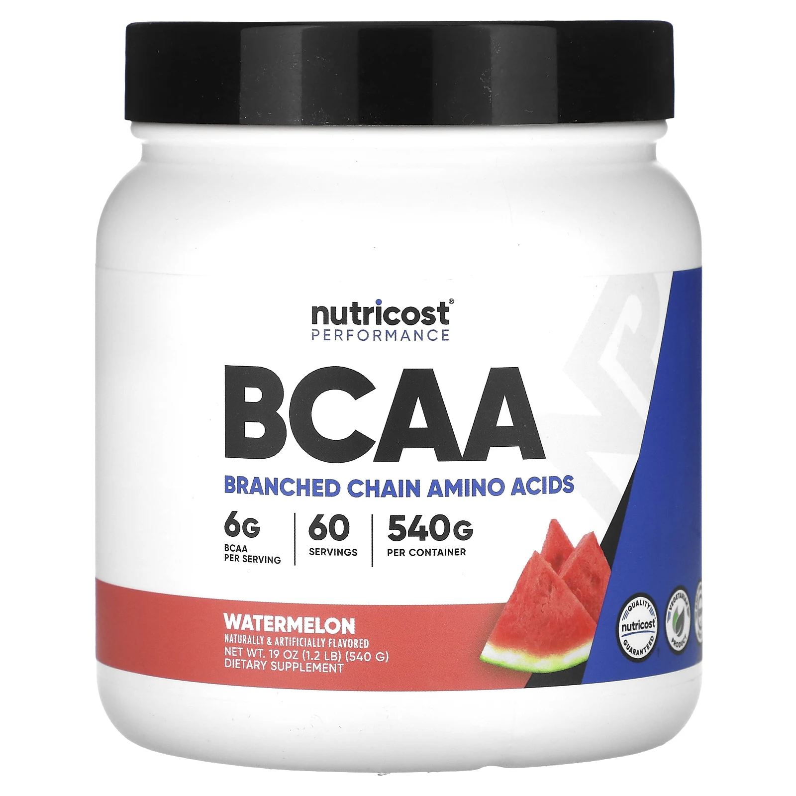 Nutricost, Performance, BCAA, со вкусом арбуза, 540 г (1,2 фунта)