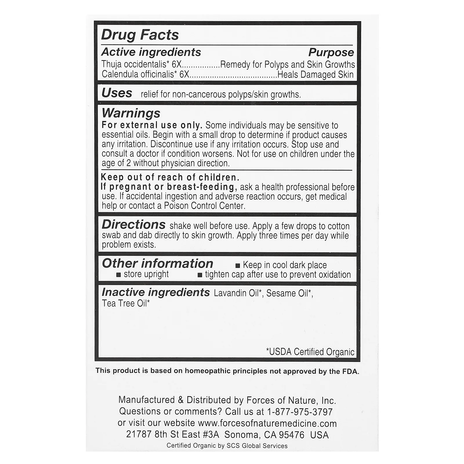 Forces of Nature, Skin Tap, органическое растительное средство, с повышенной силой действия, 11 мл (0,37 жидк. унции)