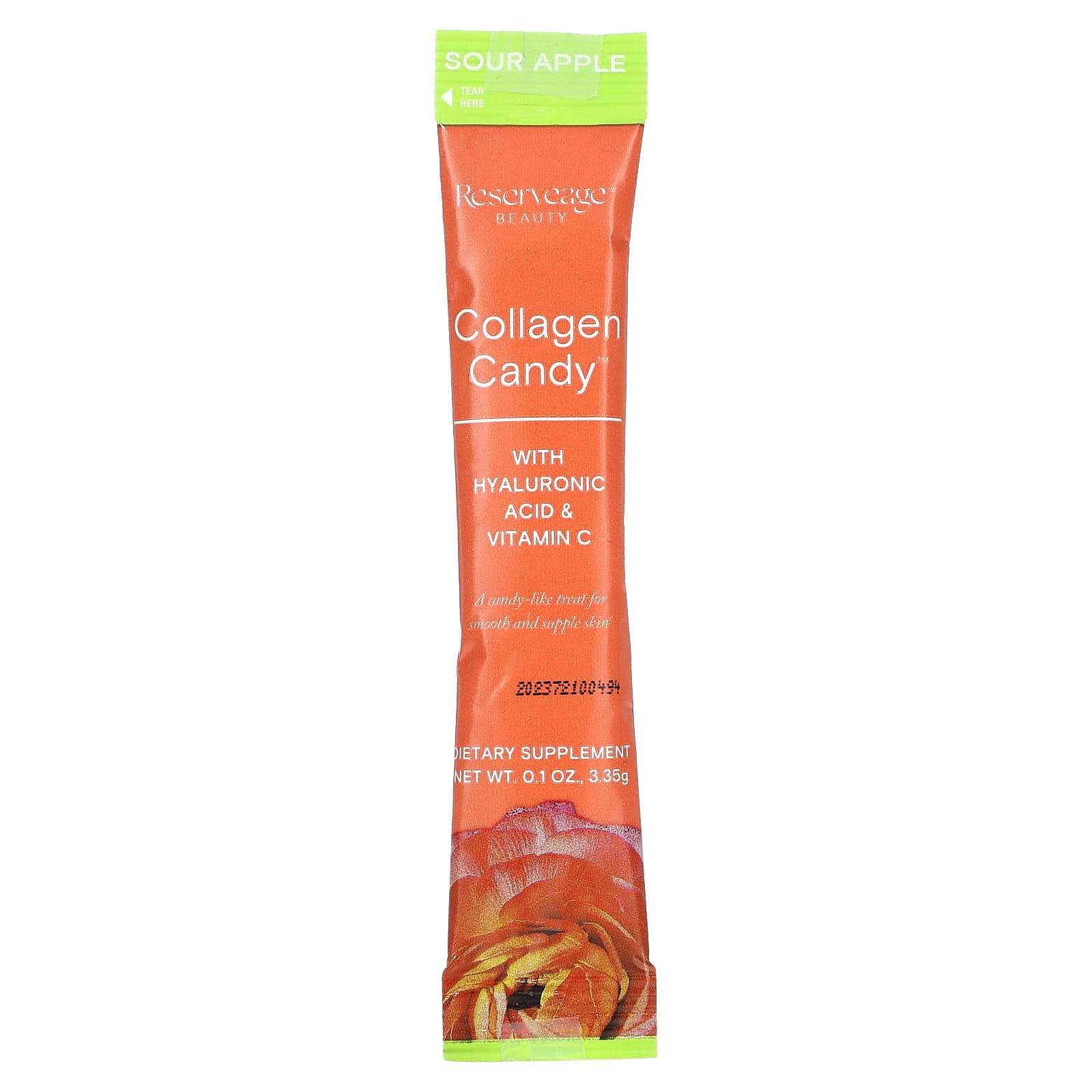 Reserveage Beauty, Collagen Candy, кислое яблоко, 20 пакетиков по 3,35 г (0,1 унции)