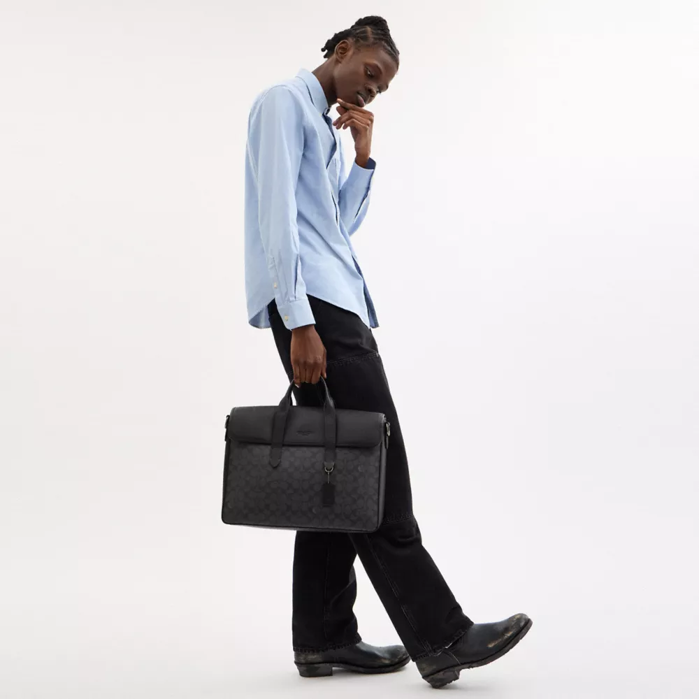 Сумка COACH Sullivan Portfolio Brief In Signature Canvas