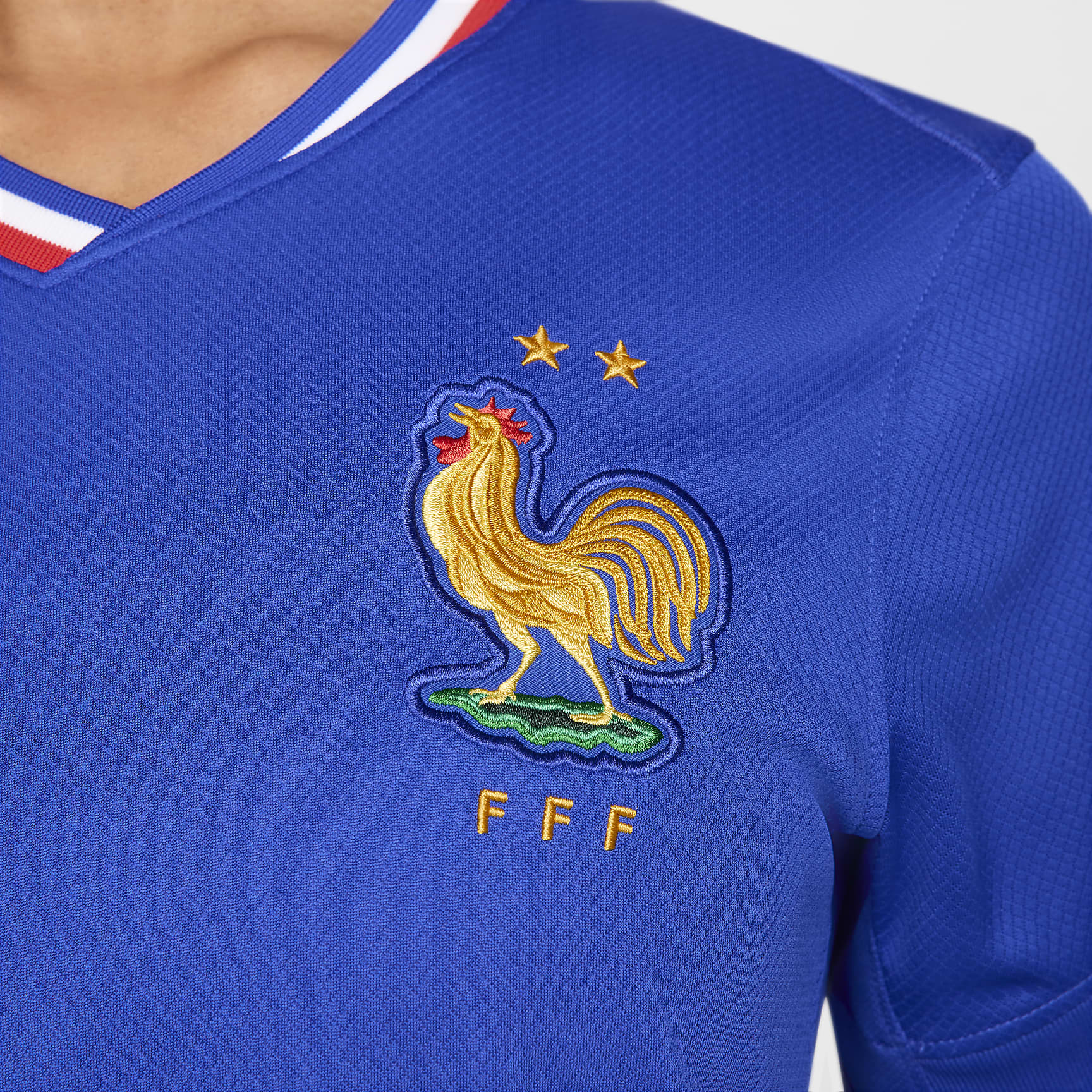 FFF (Men's Team) 2024/25 Stadium Home Women's Nike Dri-FIT Soccer Replica Jersey