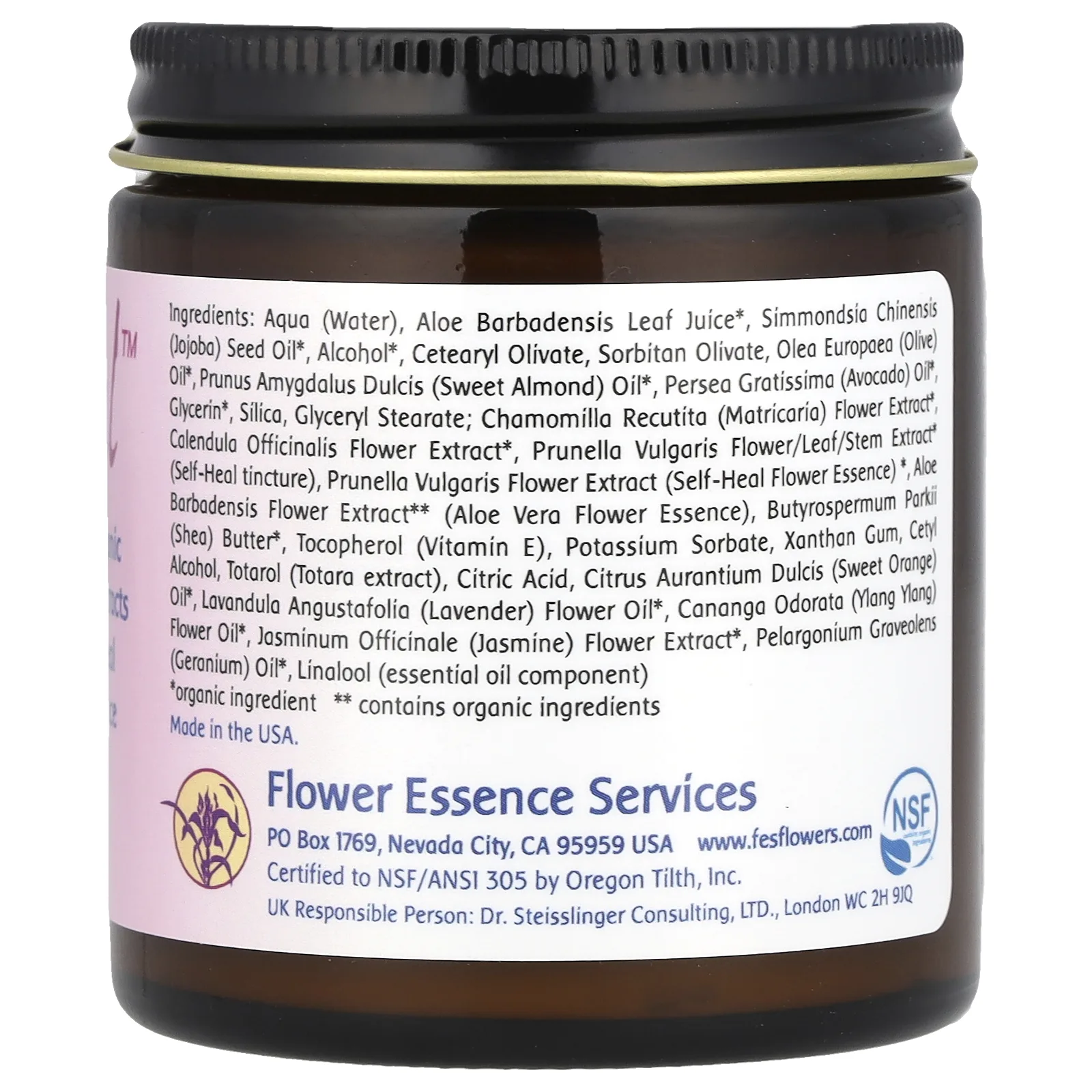 Flower Essence Services, Заживляющий крем, 4 жидких унции (118 мл)