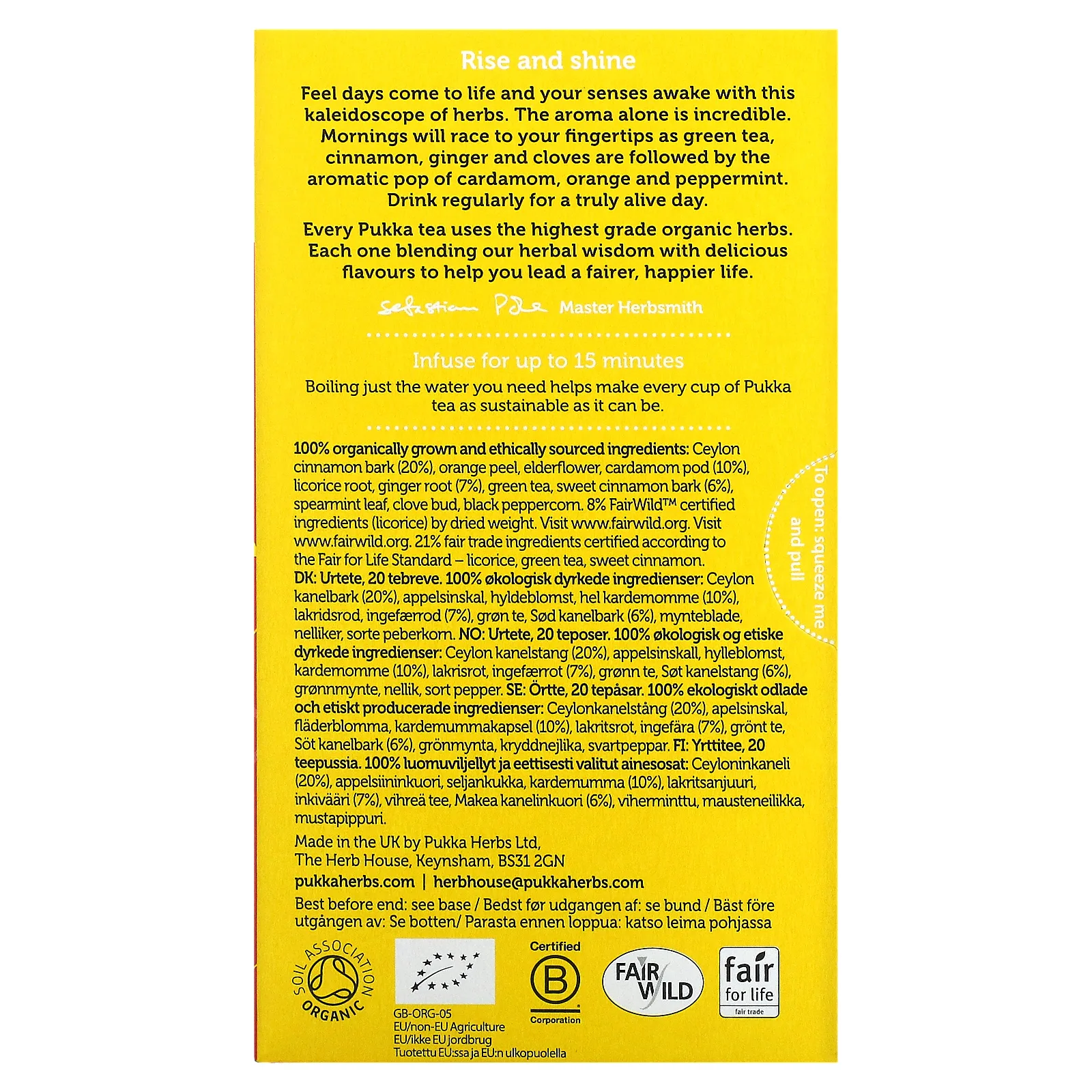 Pukka Herbs, Органический травяной чай, восстановление, 20 пакетиков, 40 г (1,41 унции)