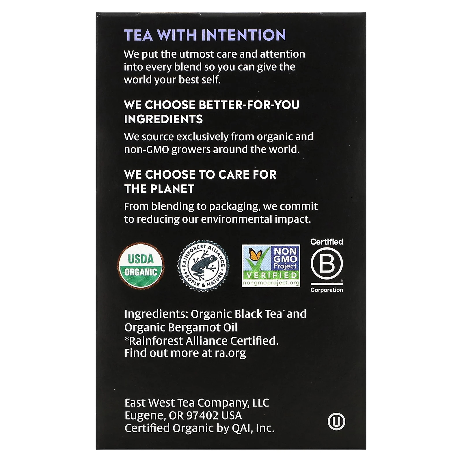 Choice Organic Teas, Black Tea, Earl Grey, 16 чайных пакетиков, 32 г (1,12 унции)