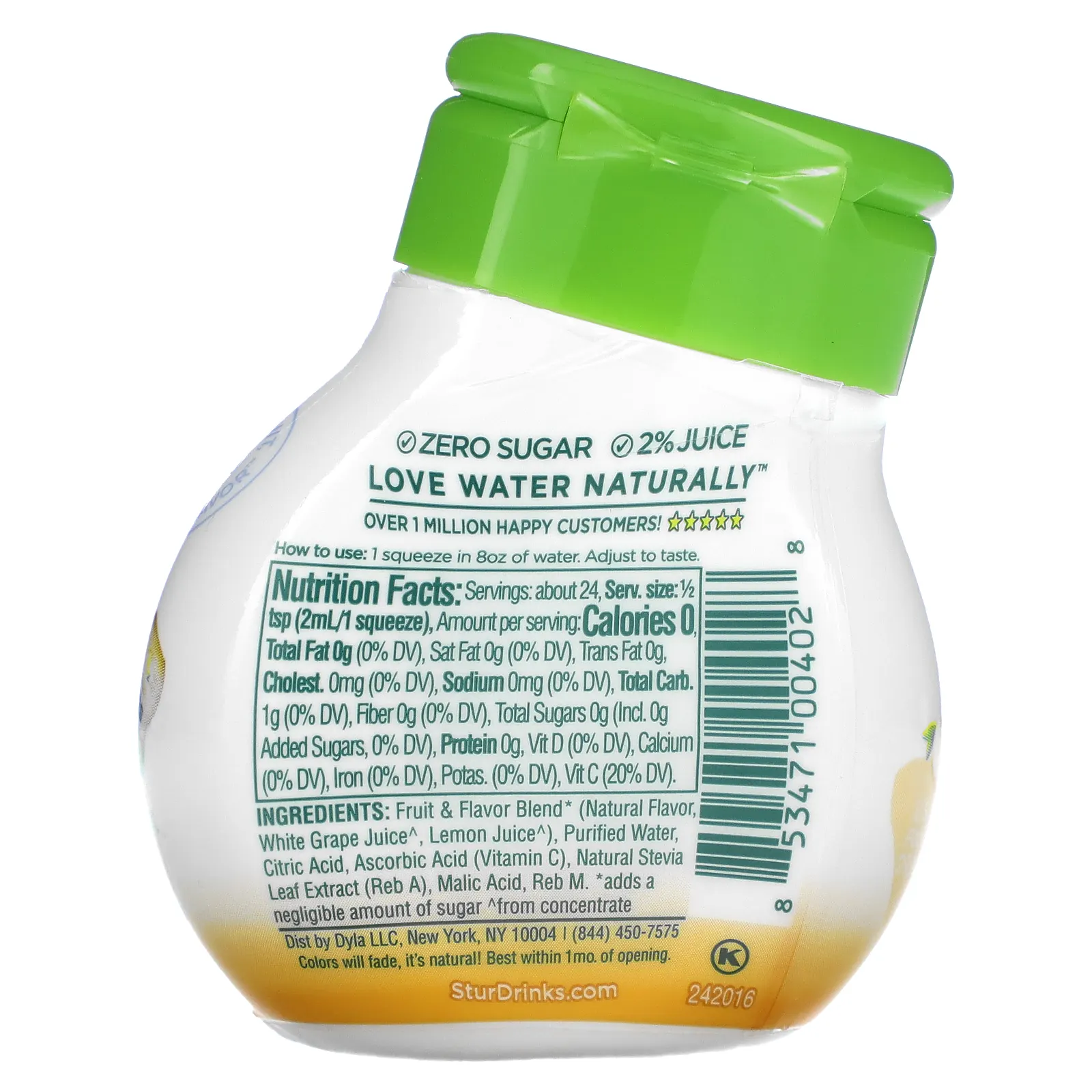 Stur, Антиоксидантный водный усилитель, лимонад, 48 мл (1,62 жидк. Унции)