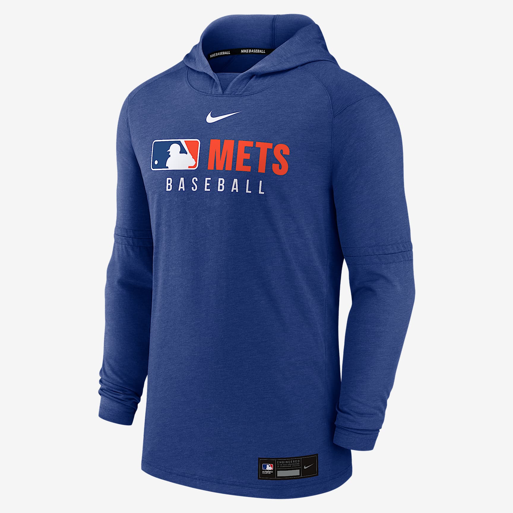 New York Mets Authentic Collection Men's Nike Dri-FIT MLB Pullover Hoodie