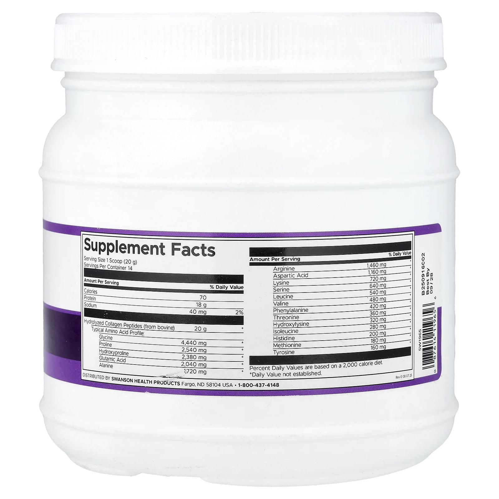 Swanson, пептиды коллагена, без добавок, 280 г (9,88 унции)