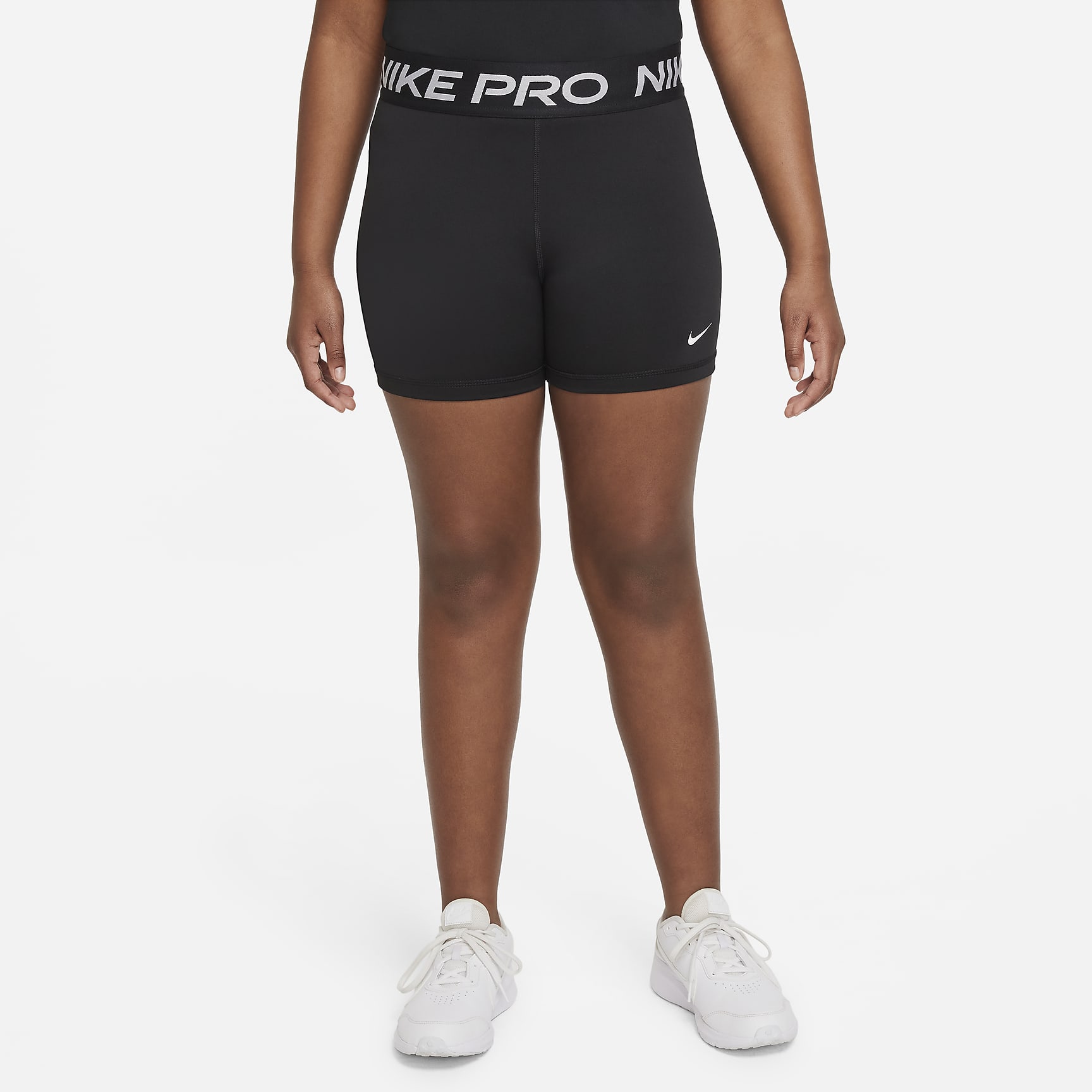 Nike Pro Girls' Dri-FIT Shorts (Extended Size)