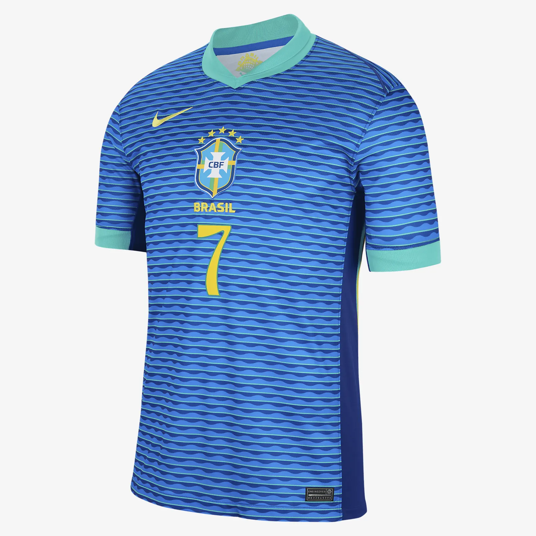 Vini Jr. Brazil National Team 2024 Stadium Away Men's Nike Dri-FIT Soccer Jersey