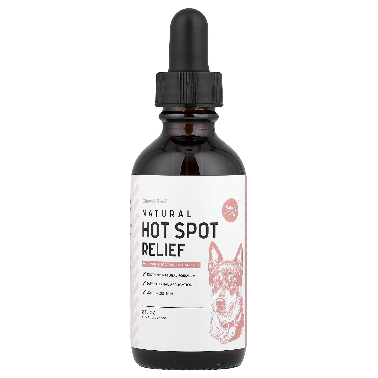 Chew + Heal, натуральное средство для снятия покраснений, для собак, 60 мл (2 жидк. унции)