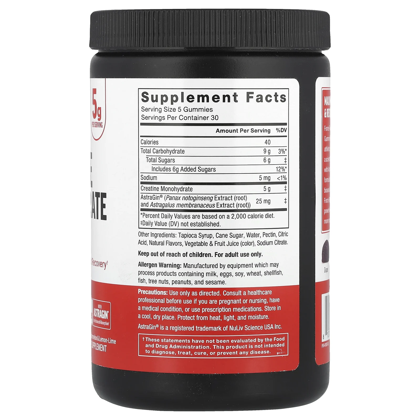 Force Factor, Жевательные мармеладки с моногидратом креатина, фруктовое ассорти, 150 жевательных таблеток