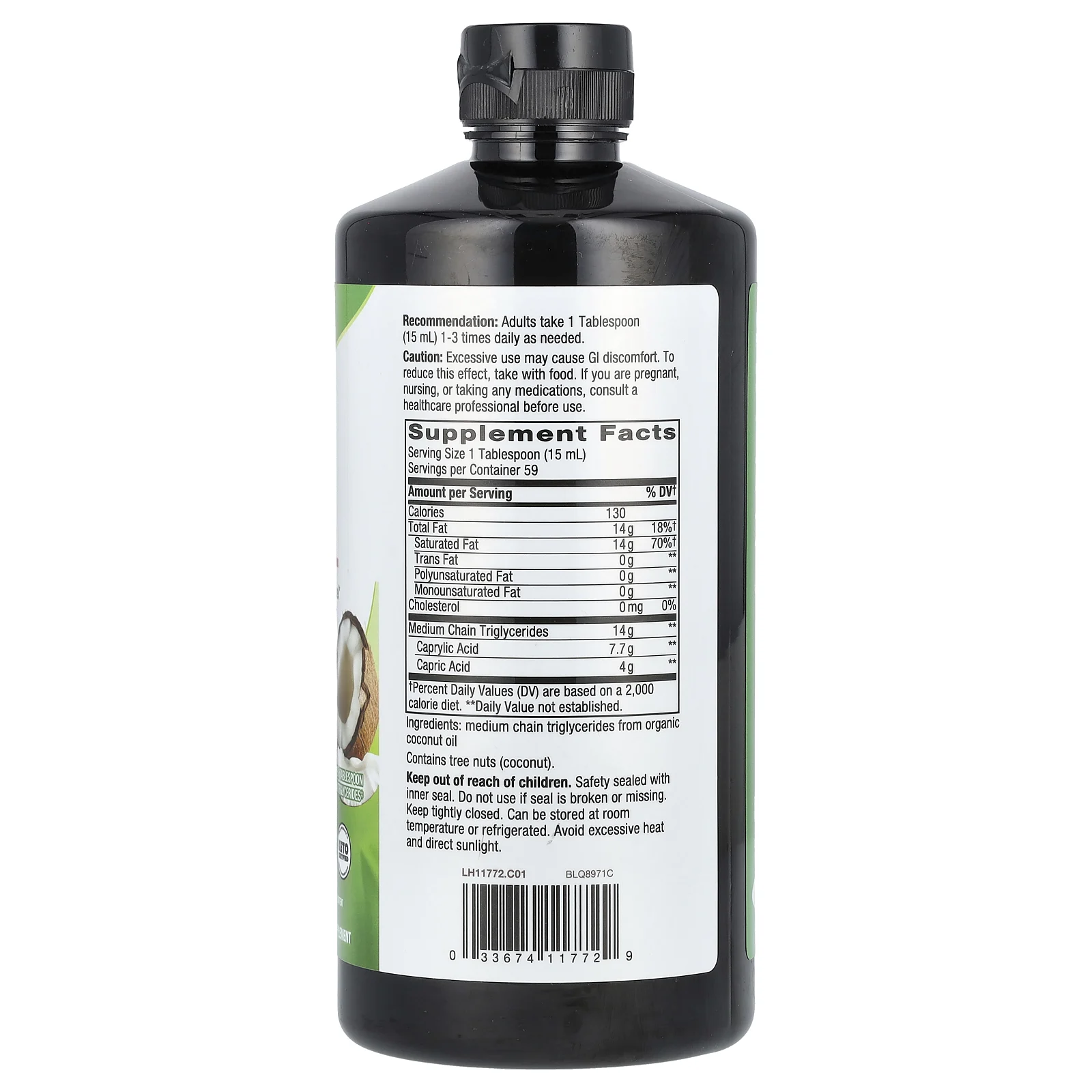 Nature's Way, Органическое масло со среднецепочечными триглицеридами, 887 мл (30 жидк. унций)