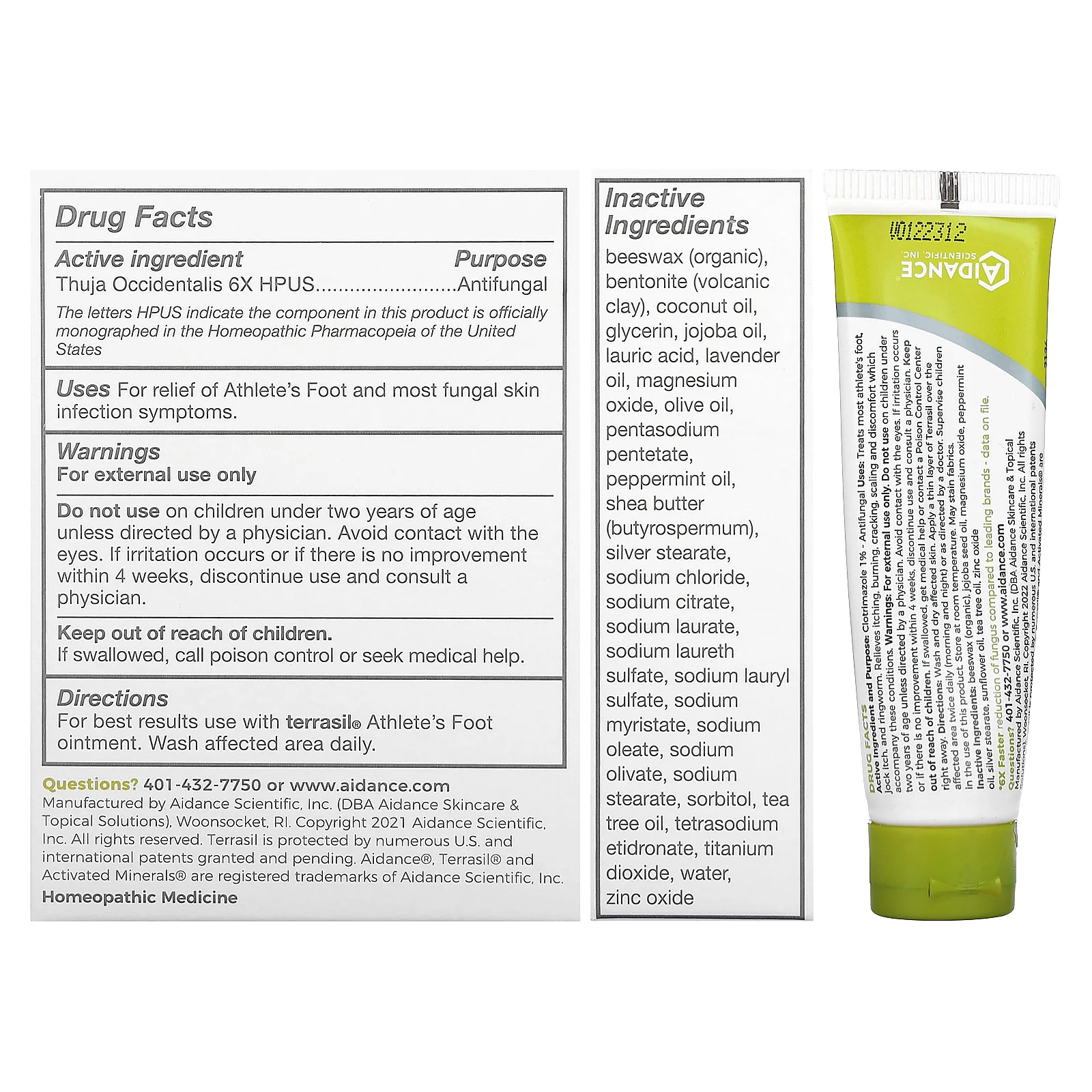 Terrasil, Athlete's Foot, противогрибковый набор для ног, 2 шт.