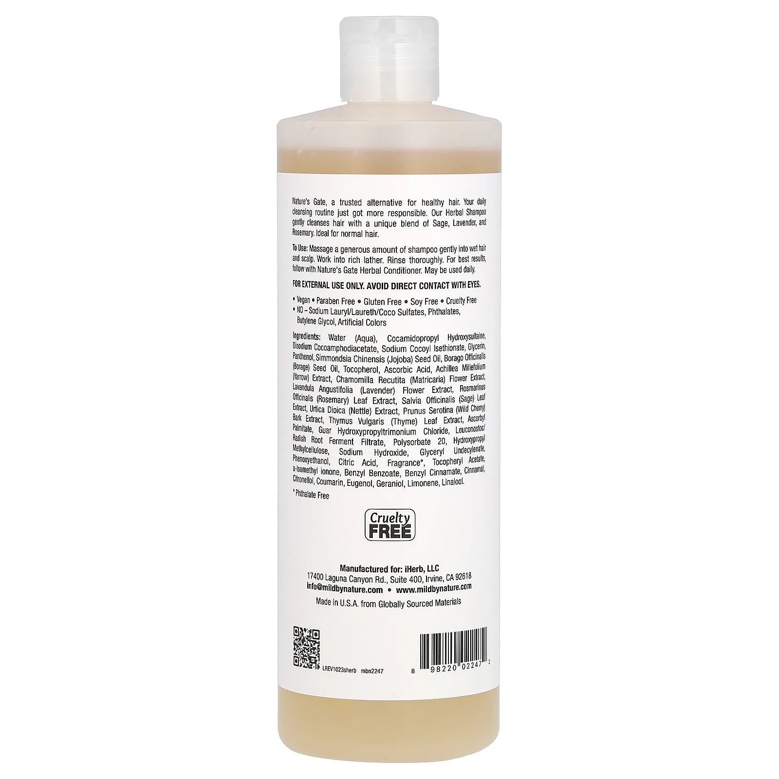 Mild By Nature, травяной шампунь для нормальных волос, 473 мл (16 жидк. унций)