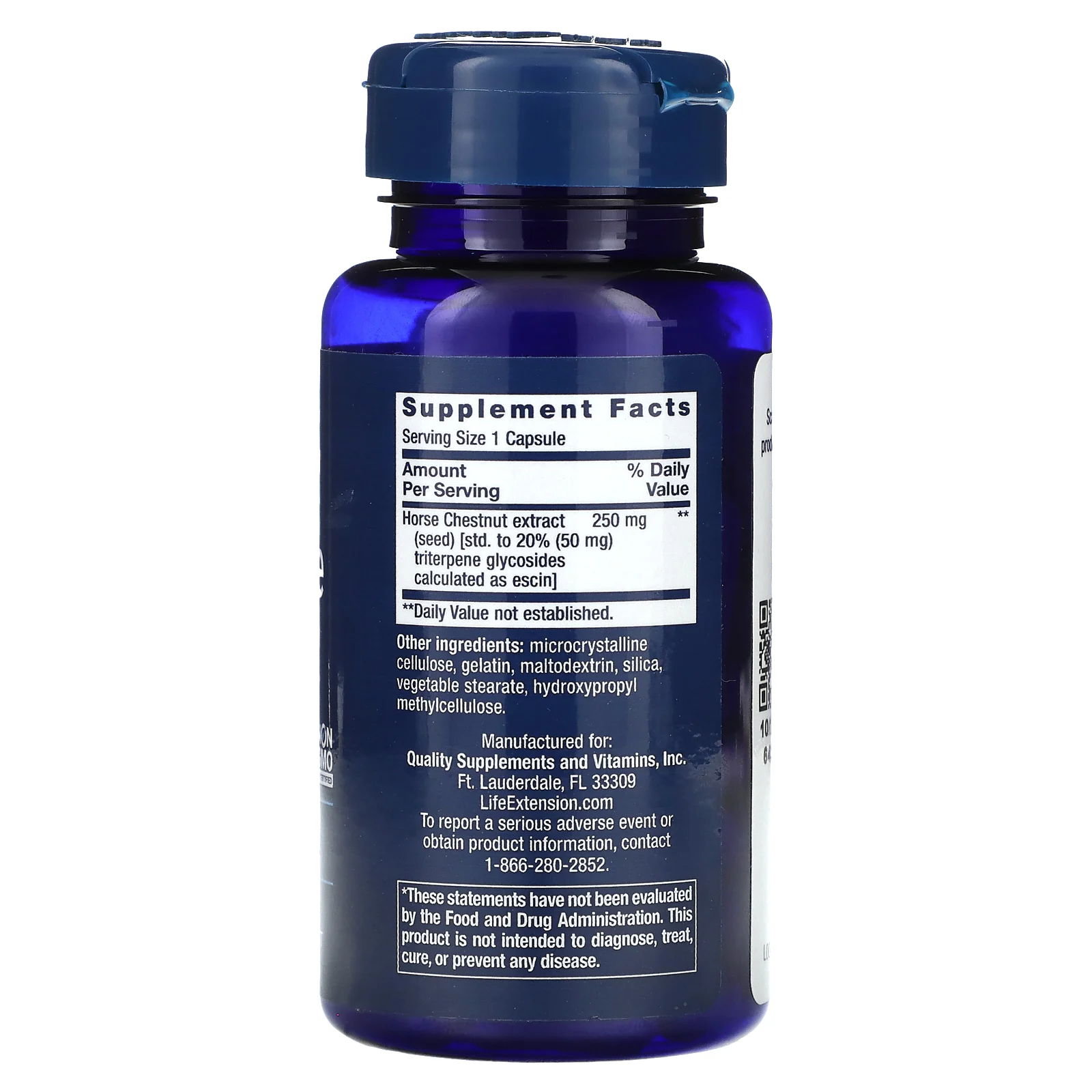 Life Extension, Venotone, стандартизированный экстракт конского каштана, 60 капсул