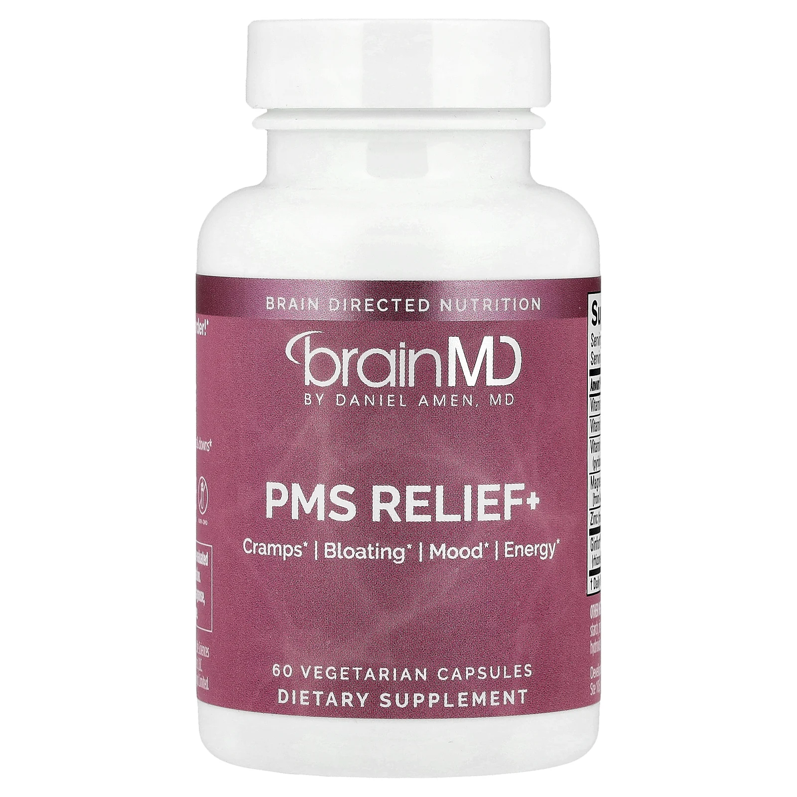 BrainMD, PMS Relief +, 60 вегетарианских капсул