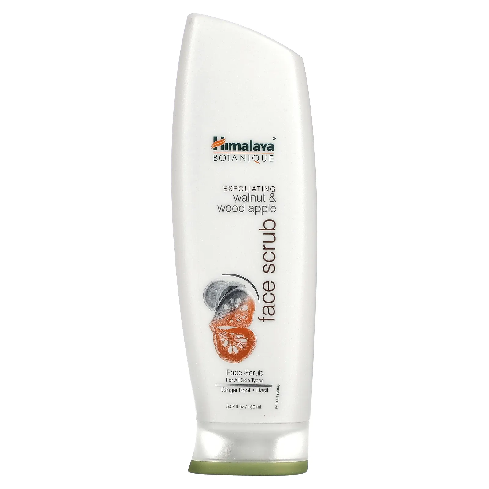 Himalaya, Botanique, Отшелушивающий скраб для лица с грецким орехом и деревянным яблоком, 5.07 жидких унций (150 мл)
