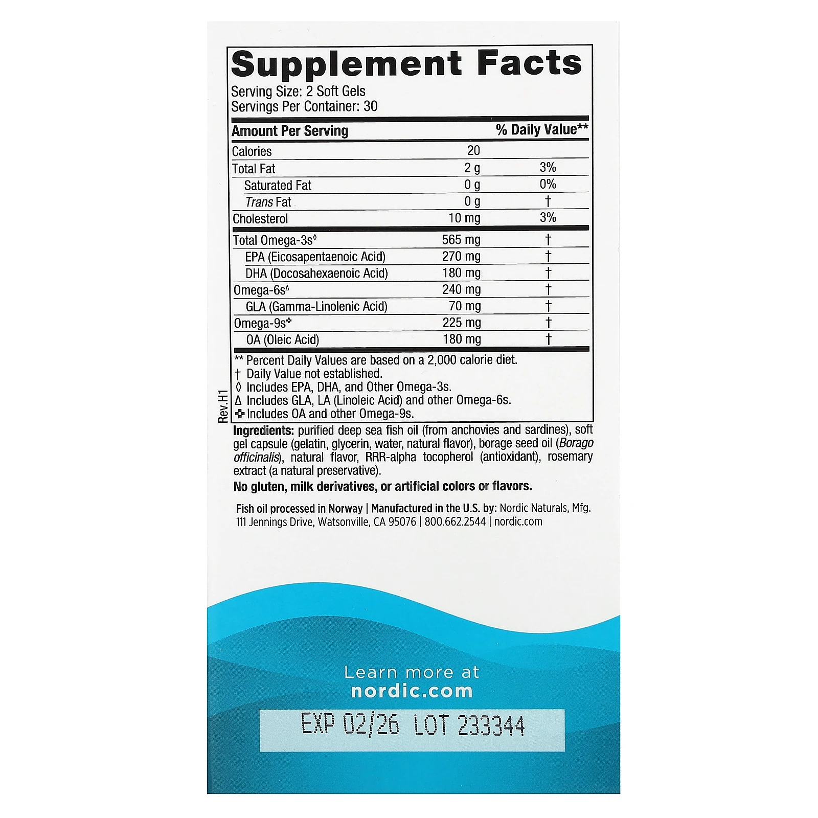 Nordic Naturals, Complete Omega, лимон, 60 мягких таблеток