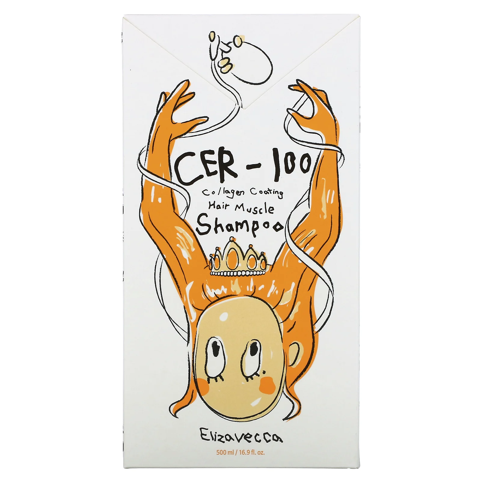 Elizavecca, CER-100, шампунь с коллагеном для укрепления волос, 500 мл (16,9 жидк. унции)