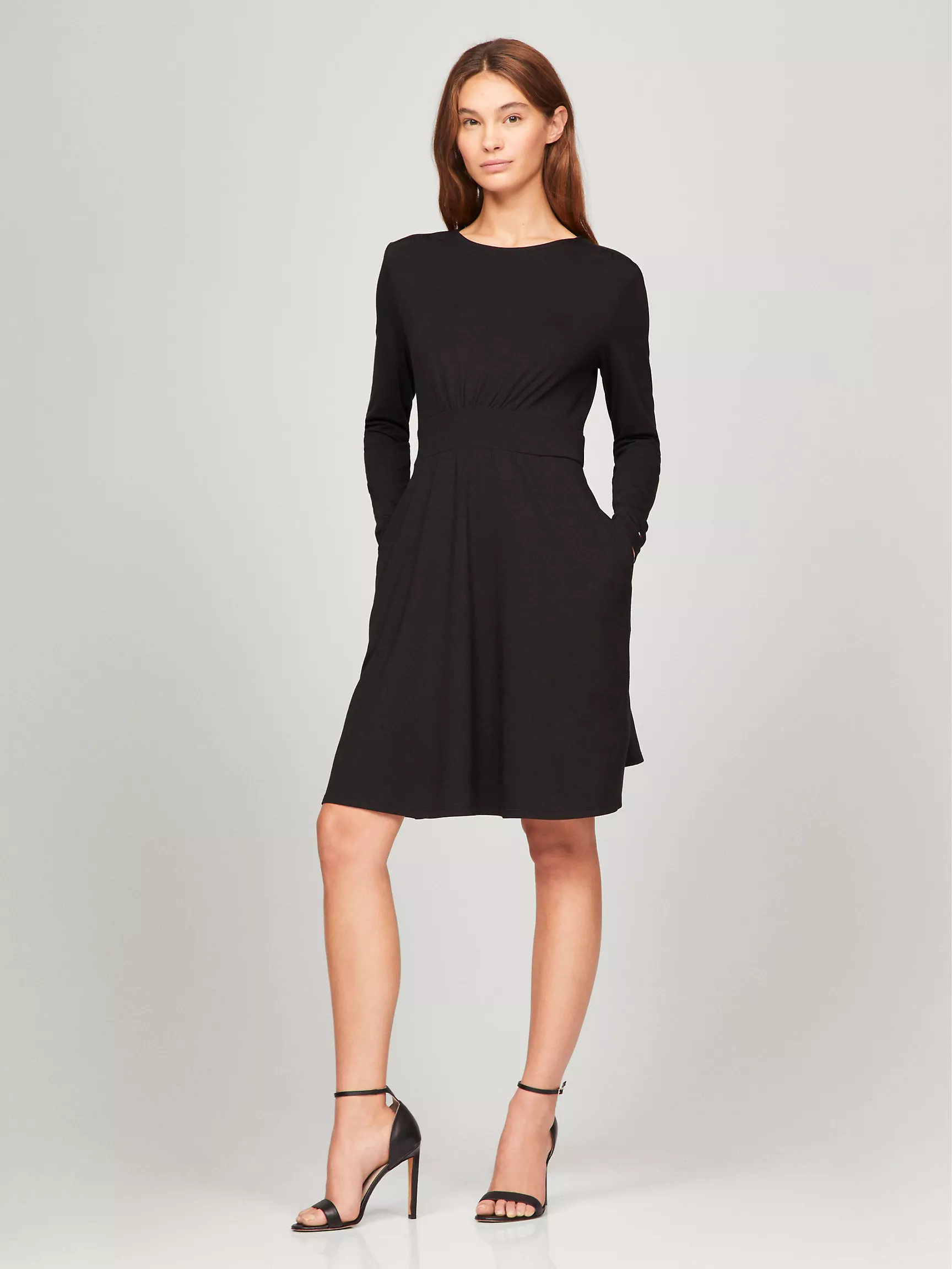 Женское платье Tommy Hilfiger, Однотонное платье силуэта Fit-and-Flare