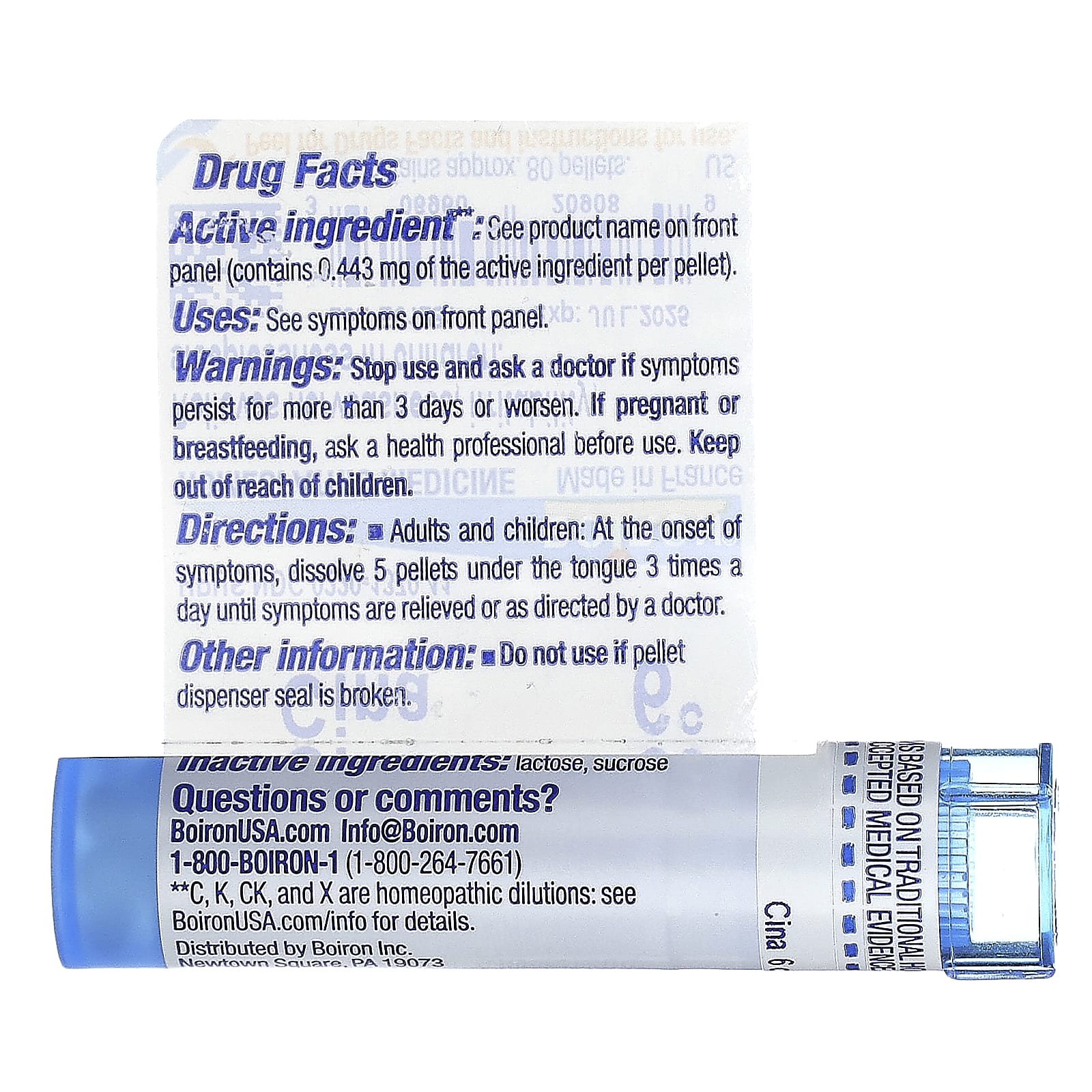 Boiron, Cina, 6C, прибл. 80 гранул