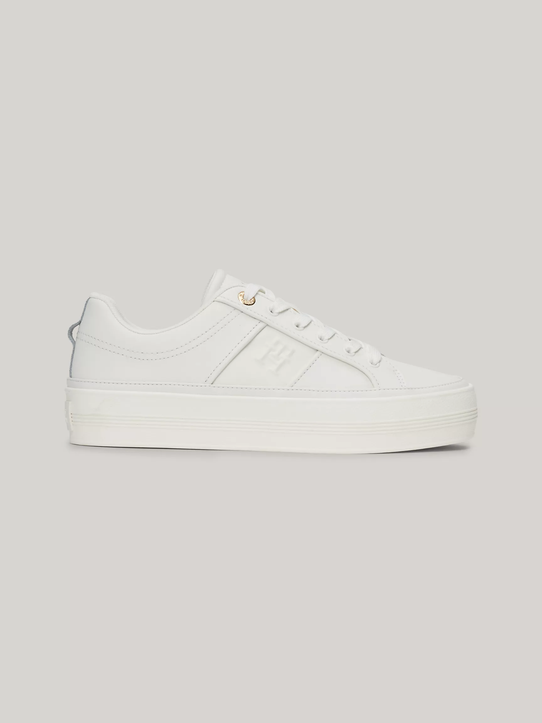 Женские кроссовки Tommy Hilfiger, Кожаные кеды на платформе с логотипом TH