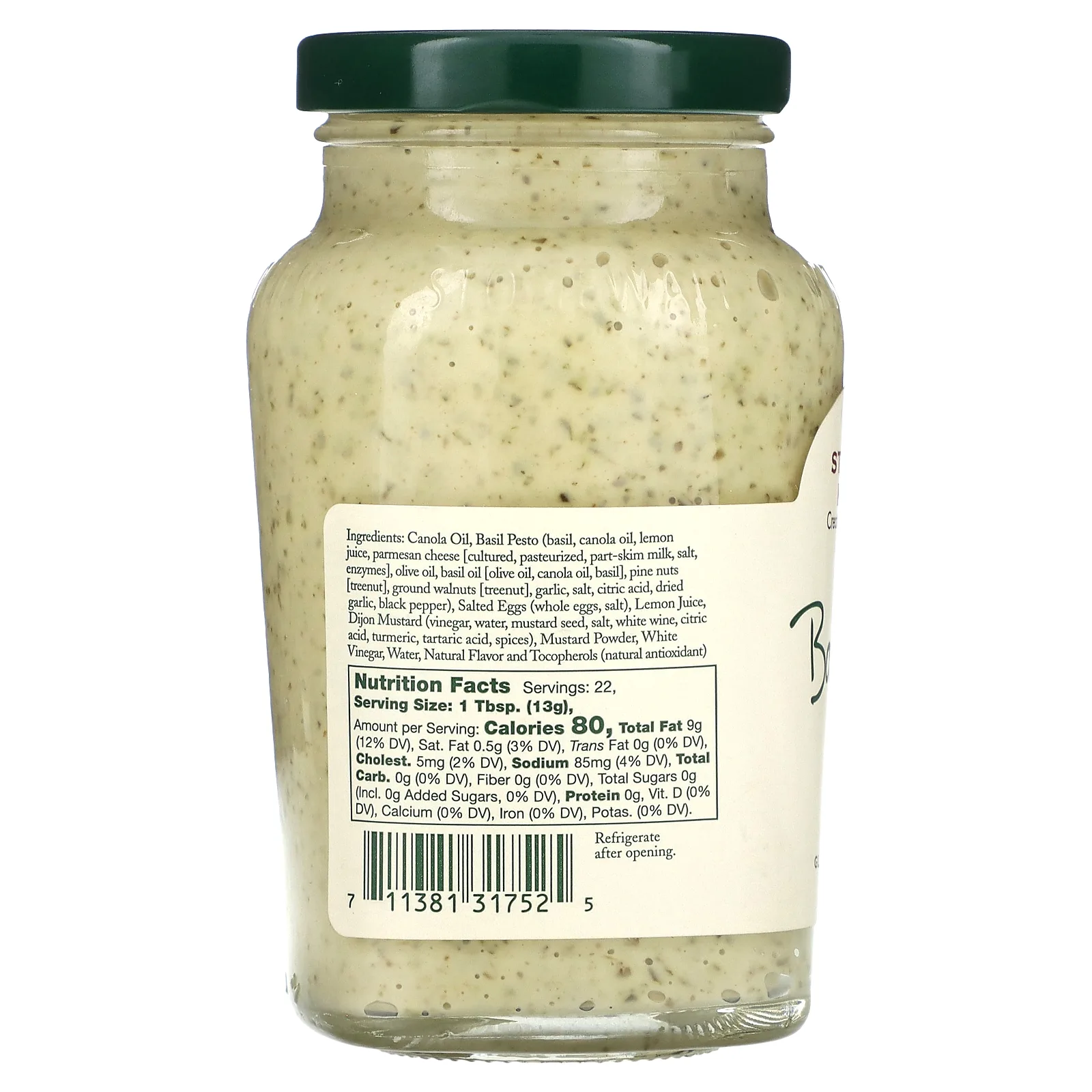 Stonewall Kitchen, айоли с базиликом и песто, 291 г (10,25 унции)