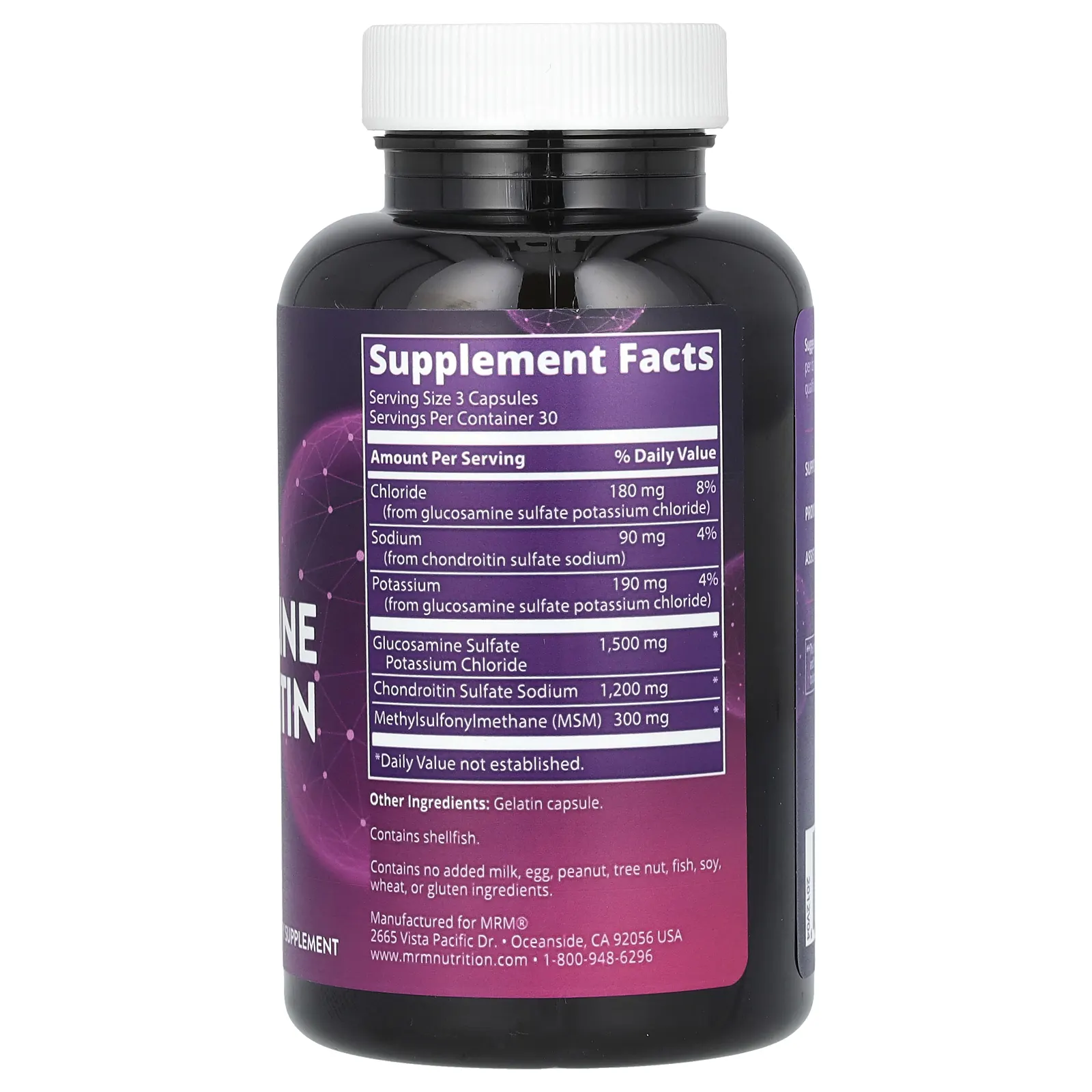 MRM Nutrition, глюкозамин с хондроитином и МСМ, 90 капсул