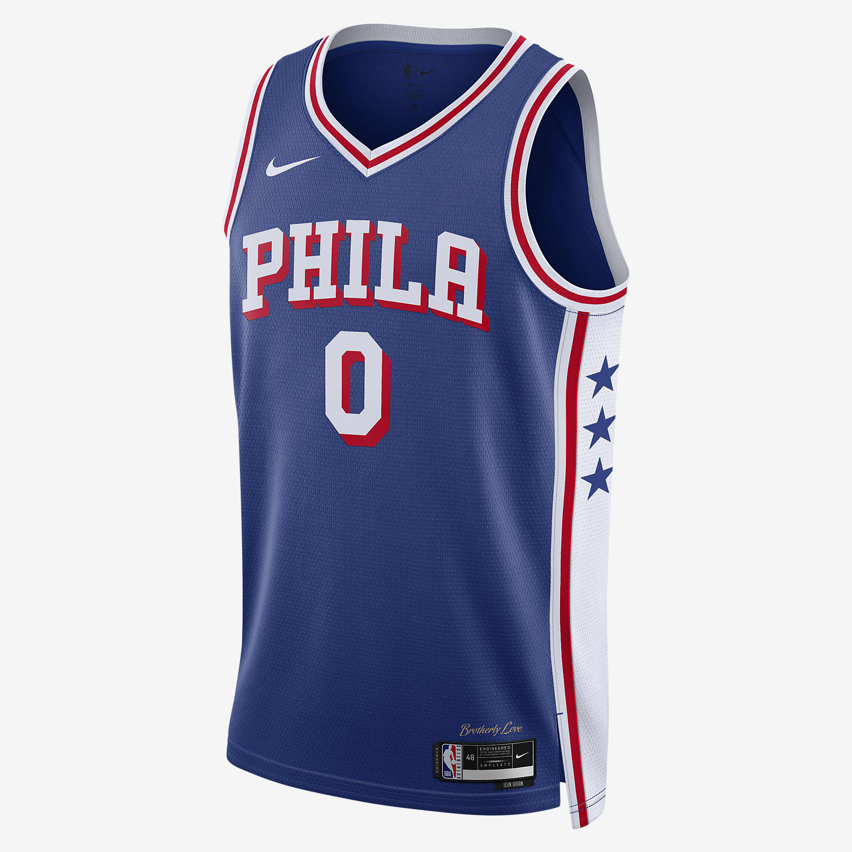 Tyrese Maxey Philadelphia 76ers 2023/24 Icon Edition Men's Nike Dri-FIT NBA Swingman Jersey