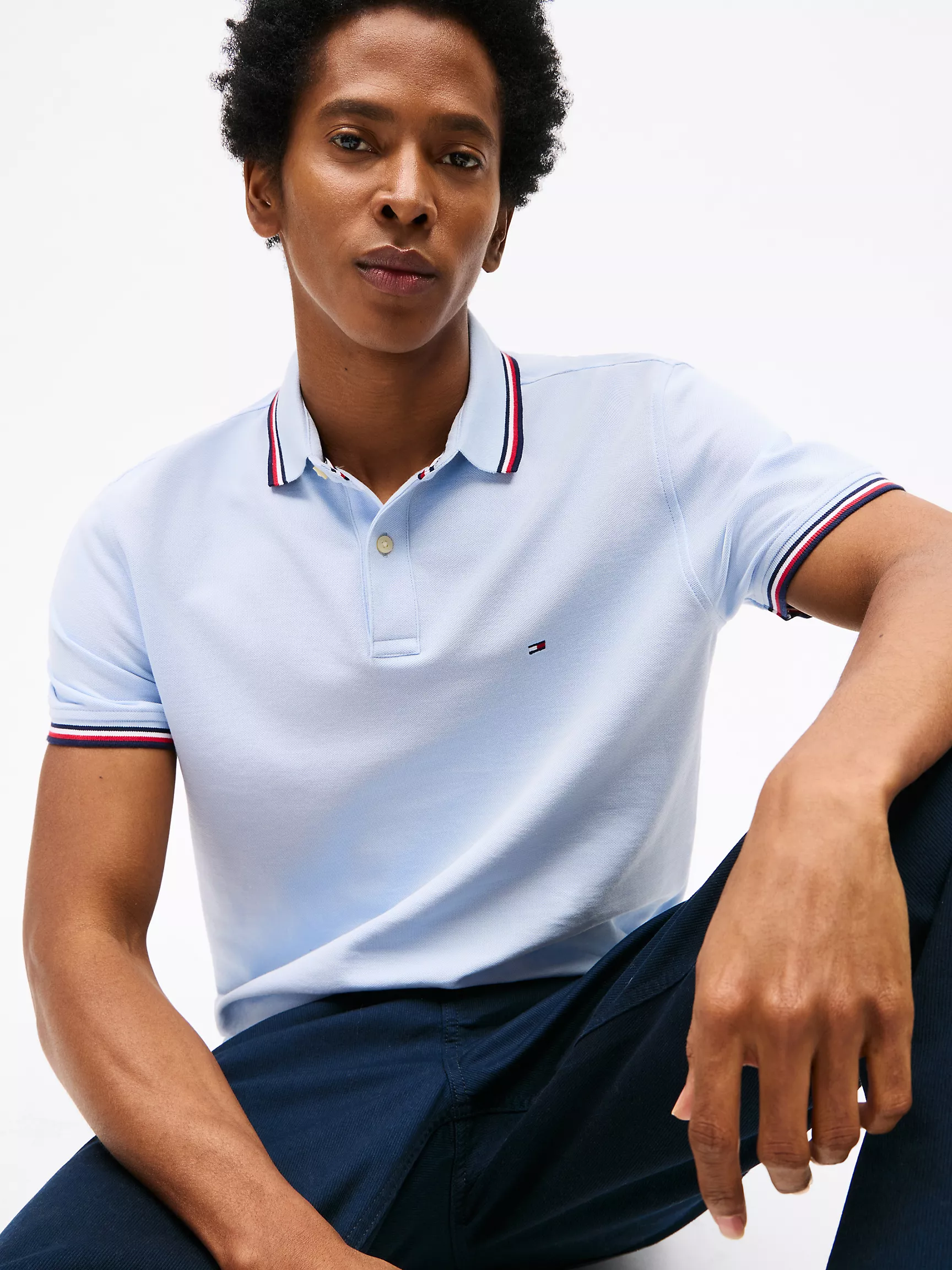 Мужское поло Tommy Hilfiger, Влагоотводящее поло Tommy стандартного кроя