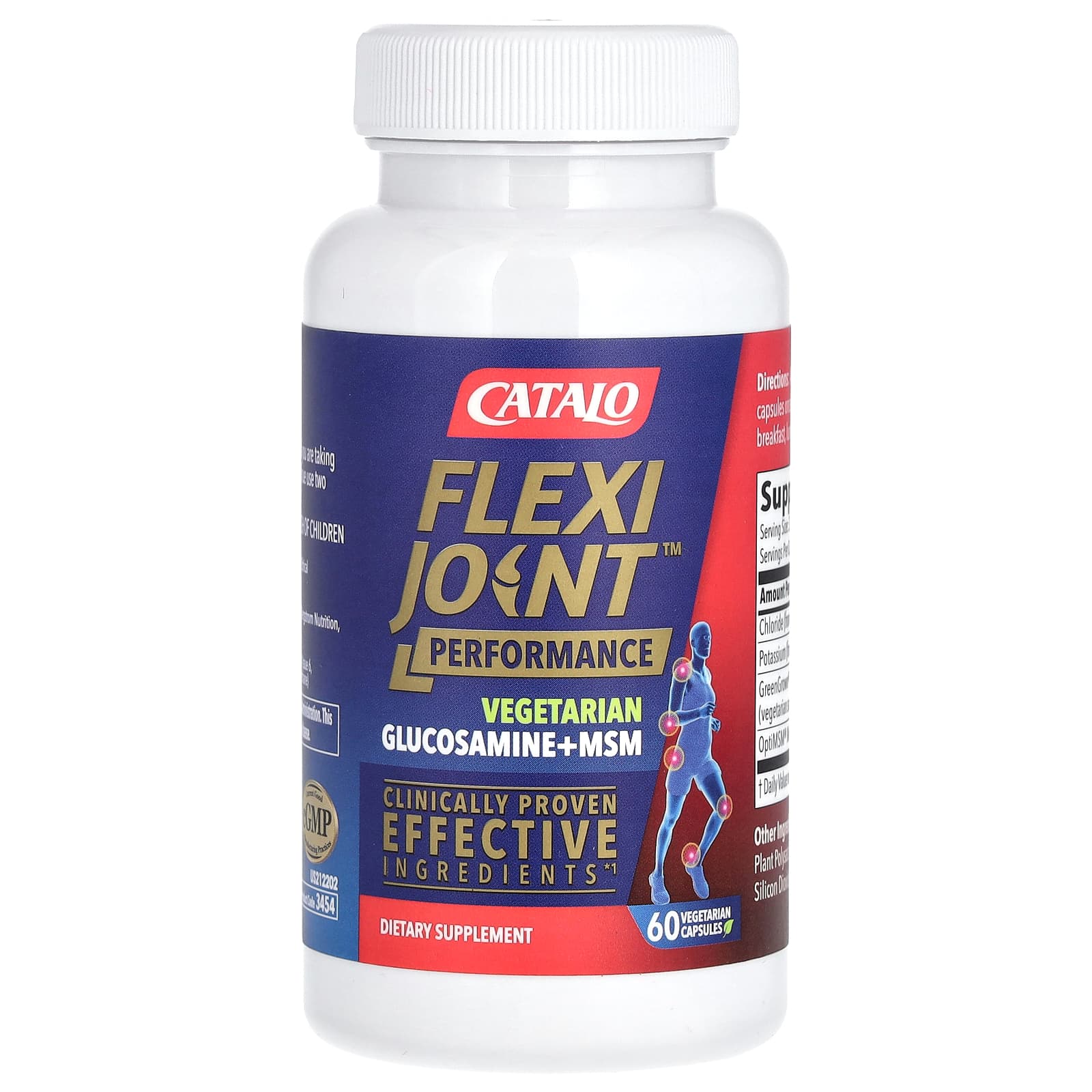 Catalo Naturals, FlexiJoint, глюкозамин и МСМ, 60 вегетарианских капсул