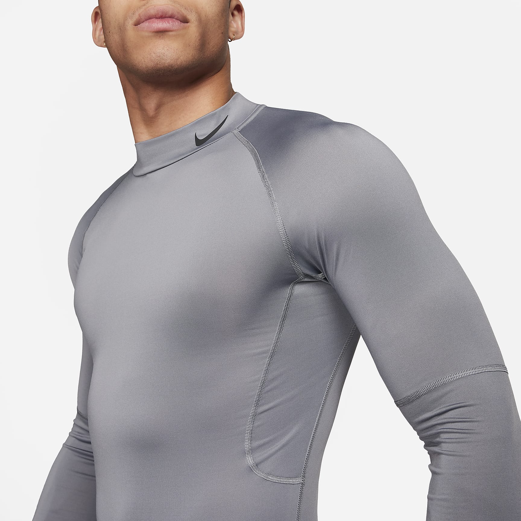 Nike Pro Men's Dri-FIT Fitness Mock-Neck Long-Sleeve Top