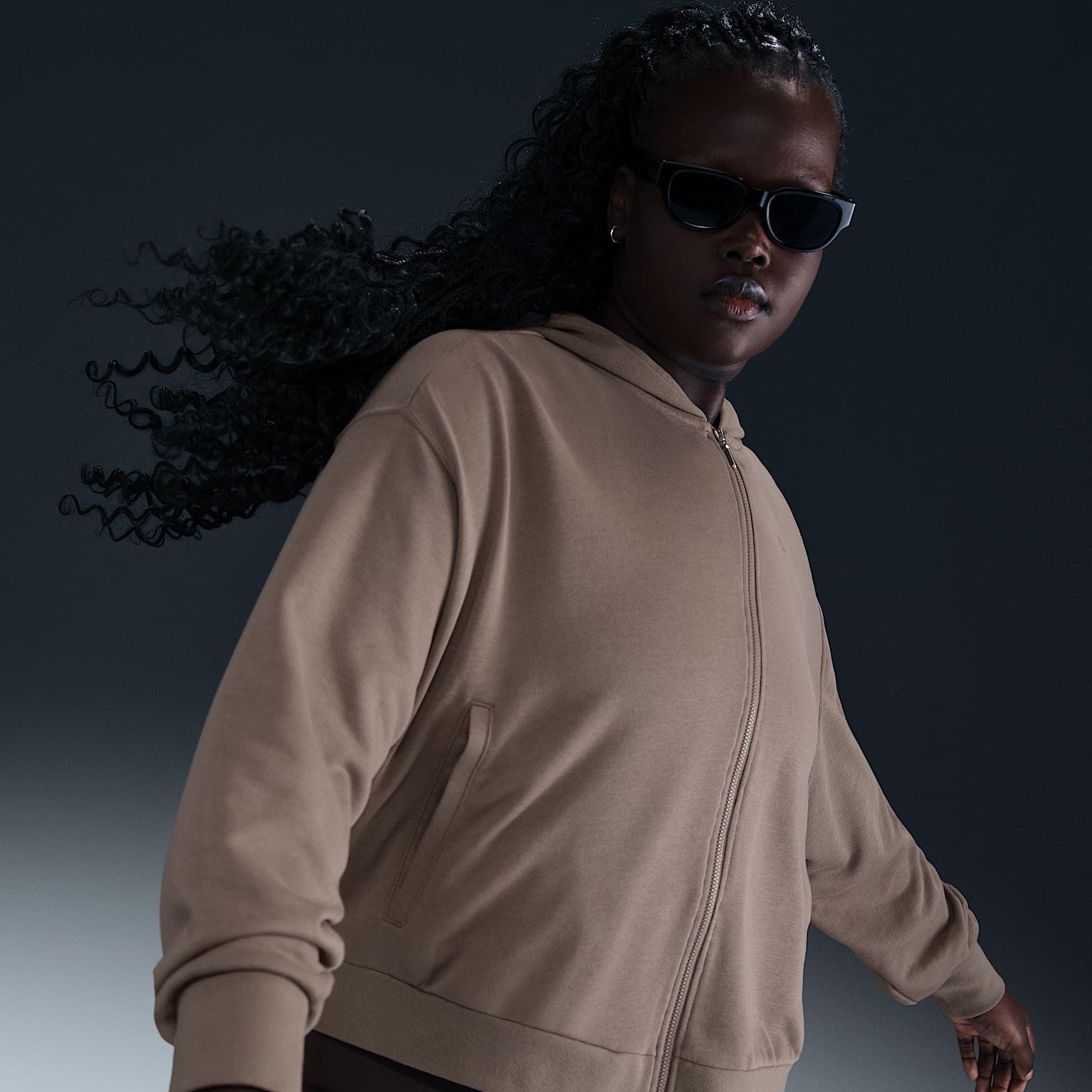 Nike Sportswear Chill Terry Women's Loose Full-Zip French Terry Hoodie (Plus Size)