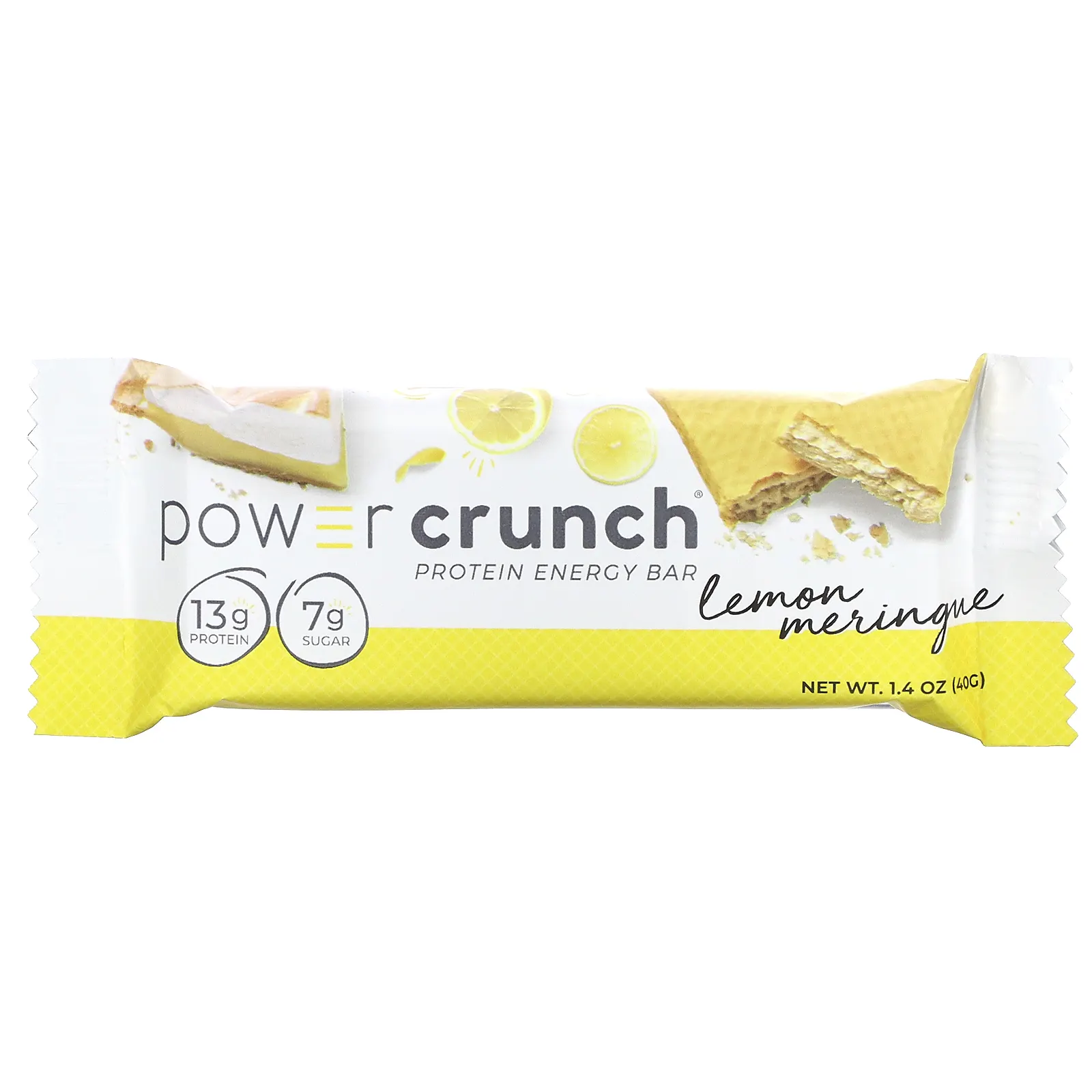 BNRG, Power Crunch, протеиновый энергетический батончик, лимонная меренга, 12 батончиков, 40 г (1,4 унции) каждый