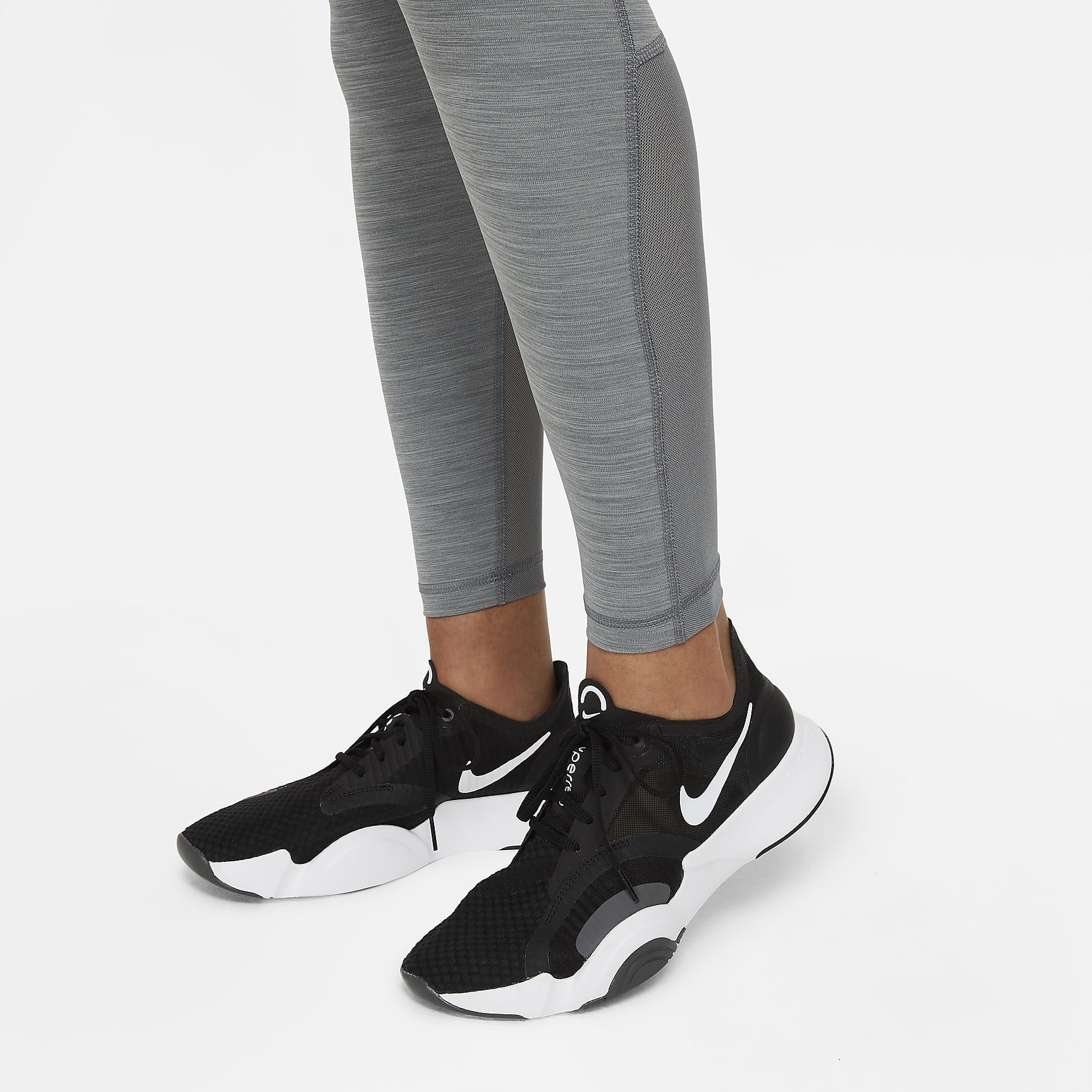 Nike Pro Women's Mid-Rise Mesh-Paneled Leggings