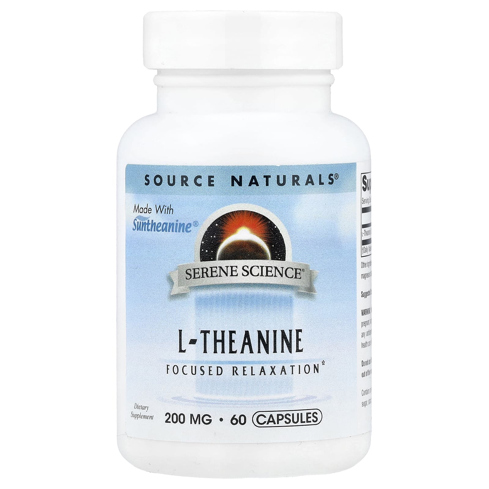 Source Naturals, Serene Science®, L-теанин, 200 мг, 60 капсул