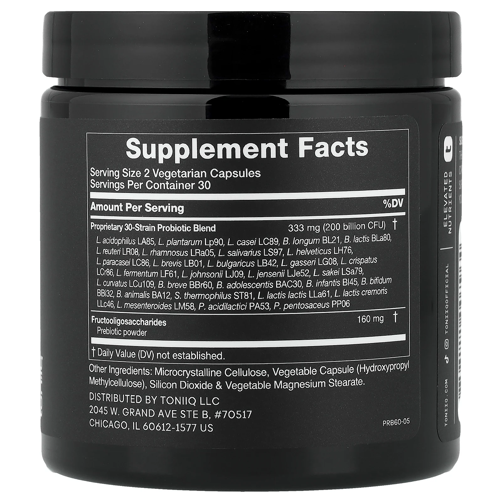 Toniiq, Probiotic 200, 60 капсул