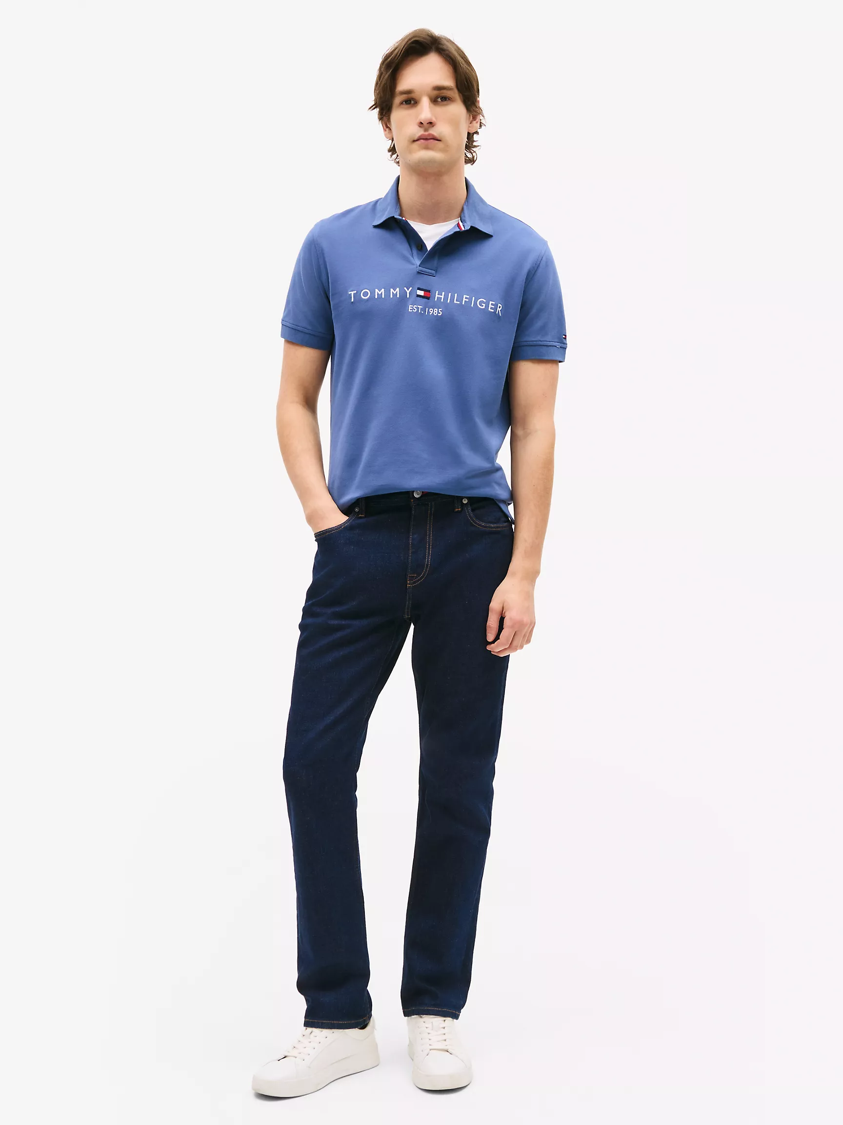 Мужское поло Tommy Hilfiger, Поло с вышитым графическим логотипом Tommy