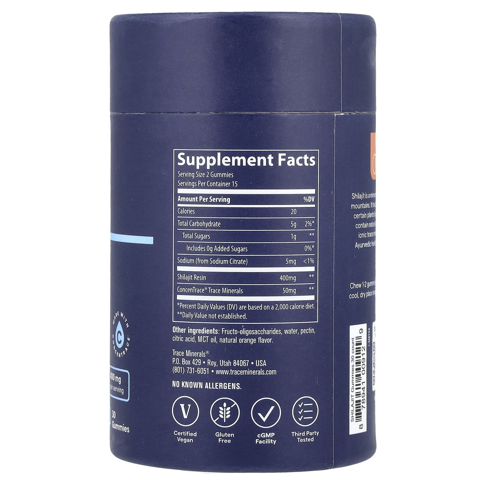 Trace, Жевательные мармеладки с мумие, апельсин, 30 шт.