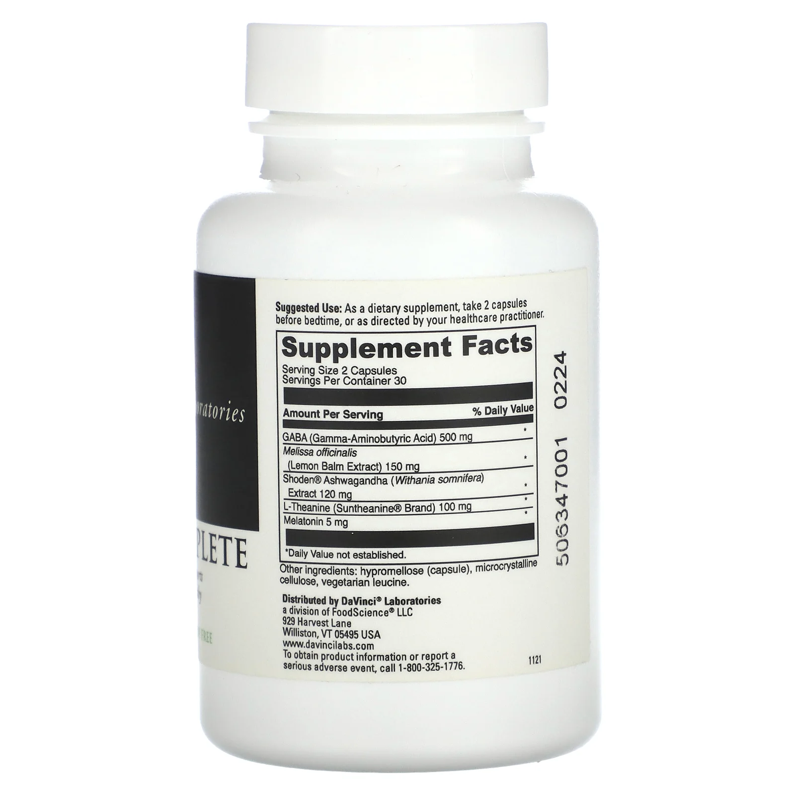 DaVinci Laboratories of Vermont, Sleep Complete, 60 капсул