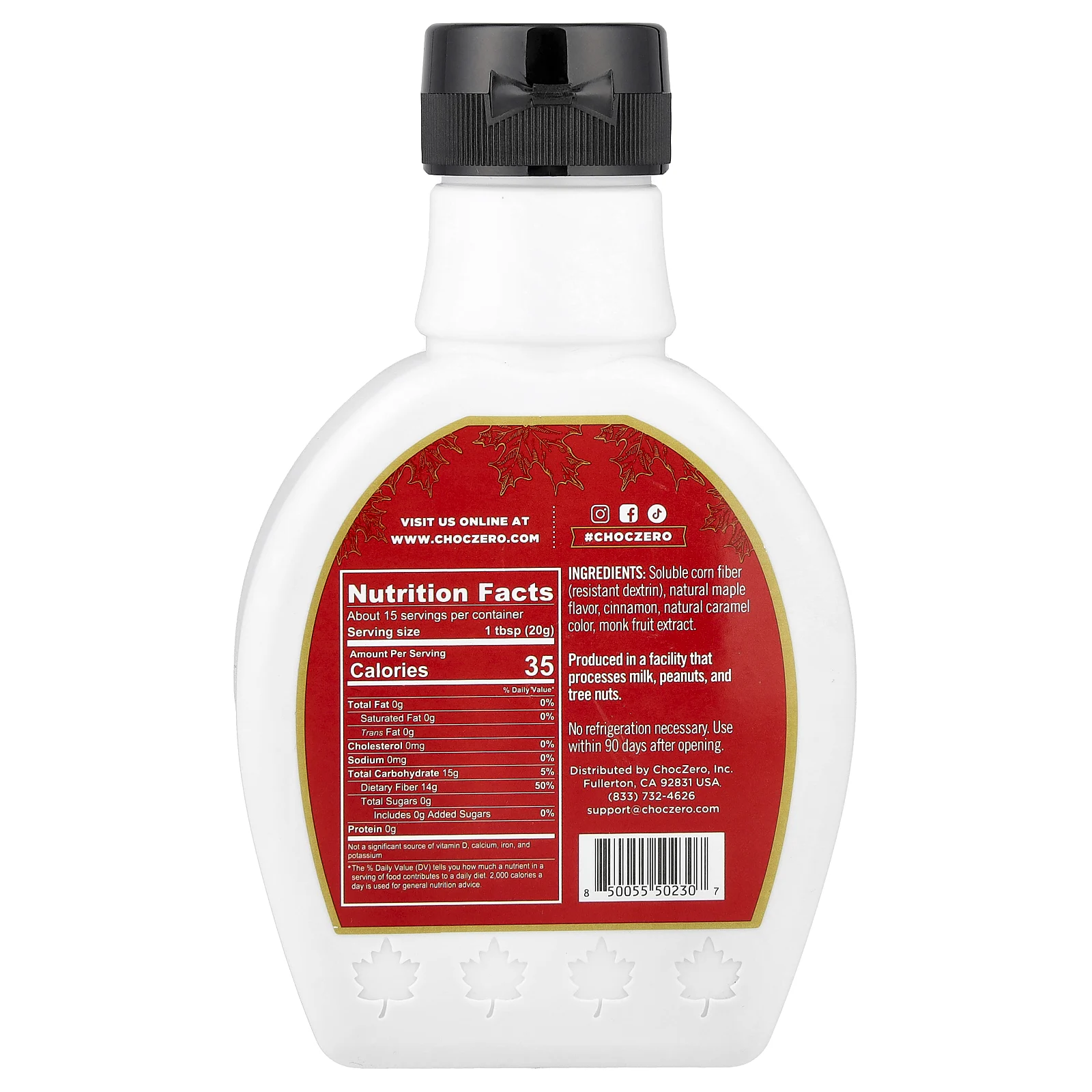 ChocZero, Кленовый сироп с корицей, 300 г (10,5 унции)