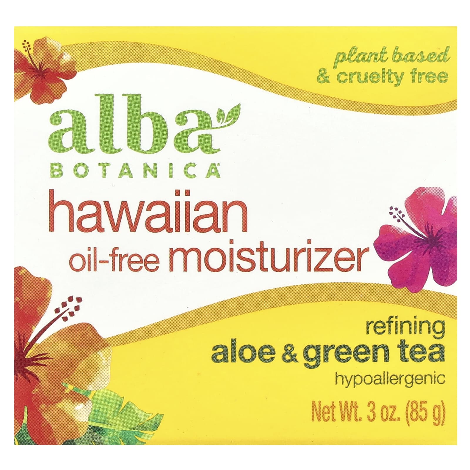 Alba Botanica, Гавайское увлажняющее средство без масла, очищающее алоэ и зеленый чай, 85 г (3 унции)