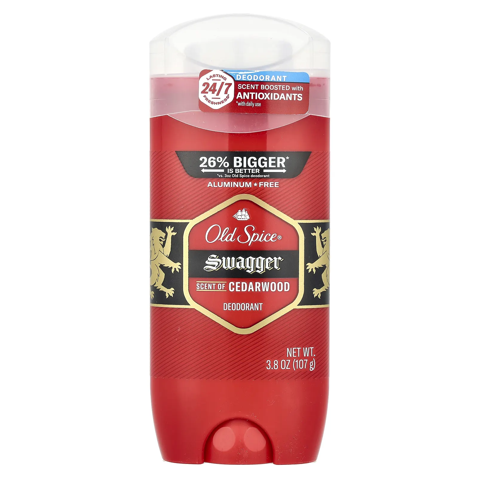 Old Spice, Swagger, дезодорант, кедр, 107 г (3,8 унции)